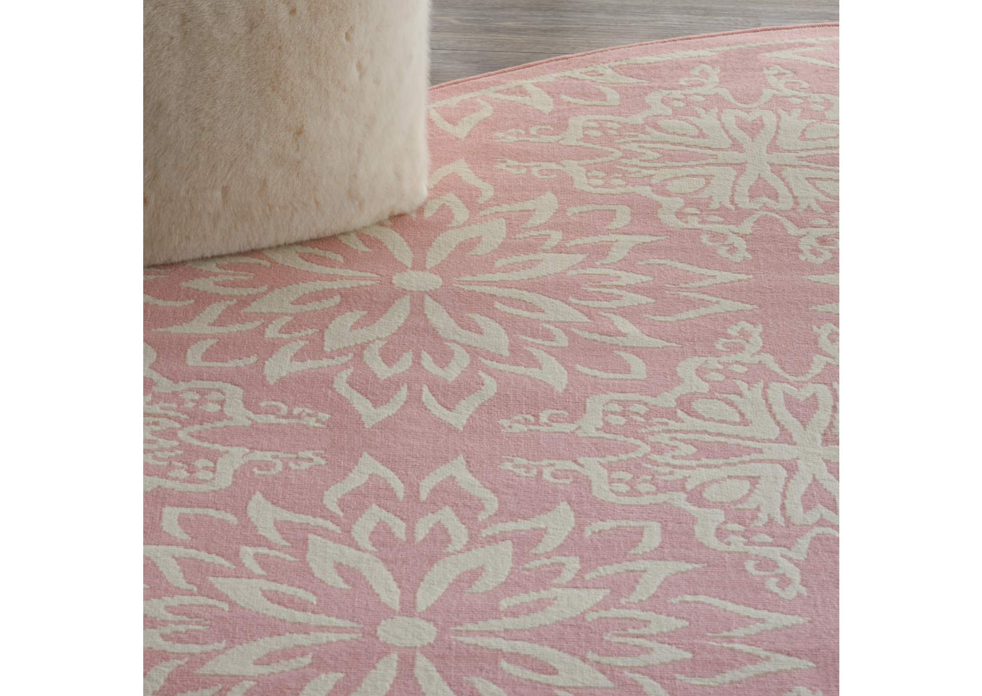 Nourison Jubilant 8' Round Pink Area Rug,Nourison