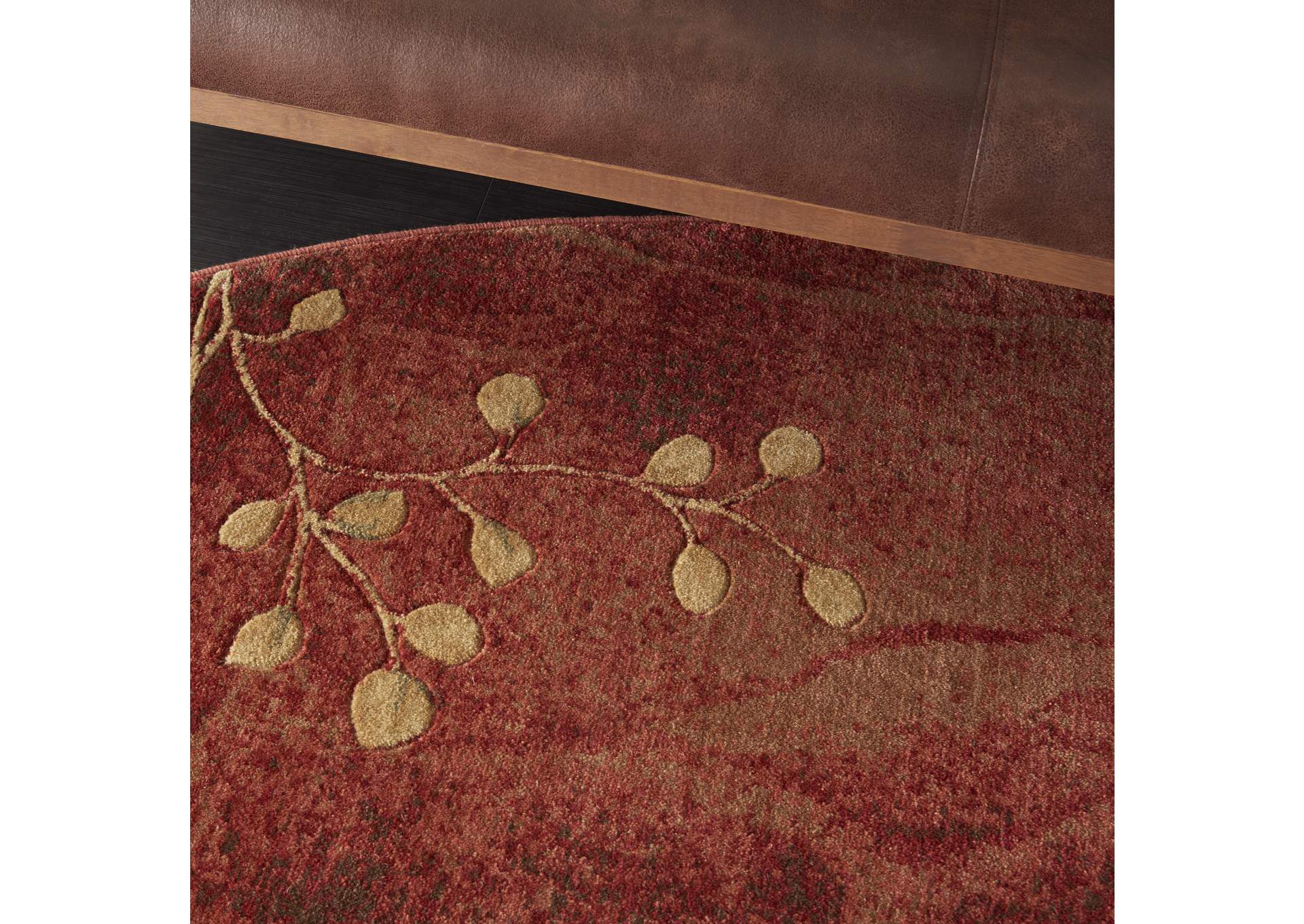 Nourison Somerset ST74 Red 8' Round Rug,Nourison