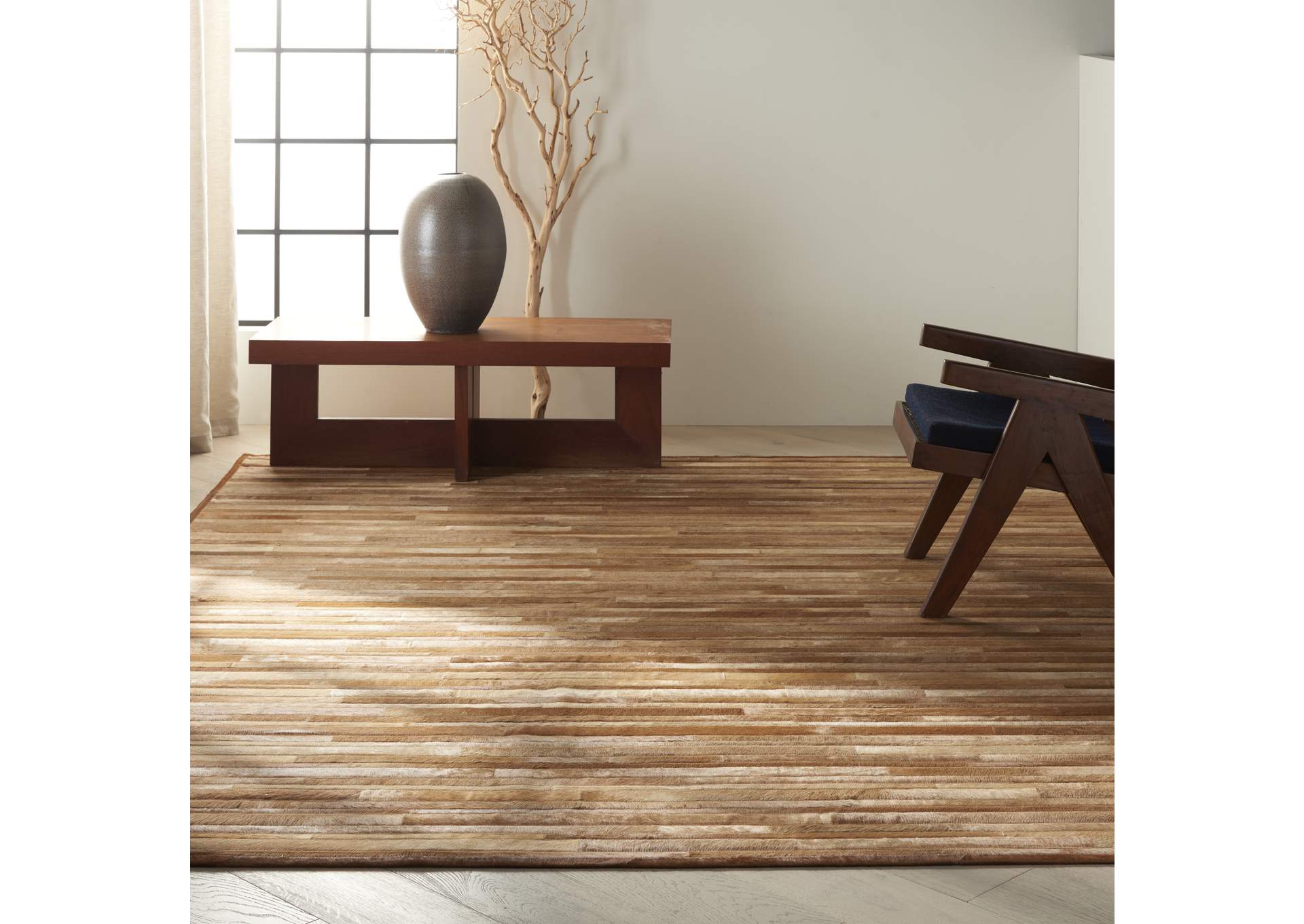 Calvin Klein Home Prairie PRA1 Brown 10'x14' Rug,Nourison