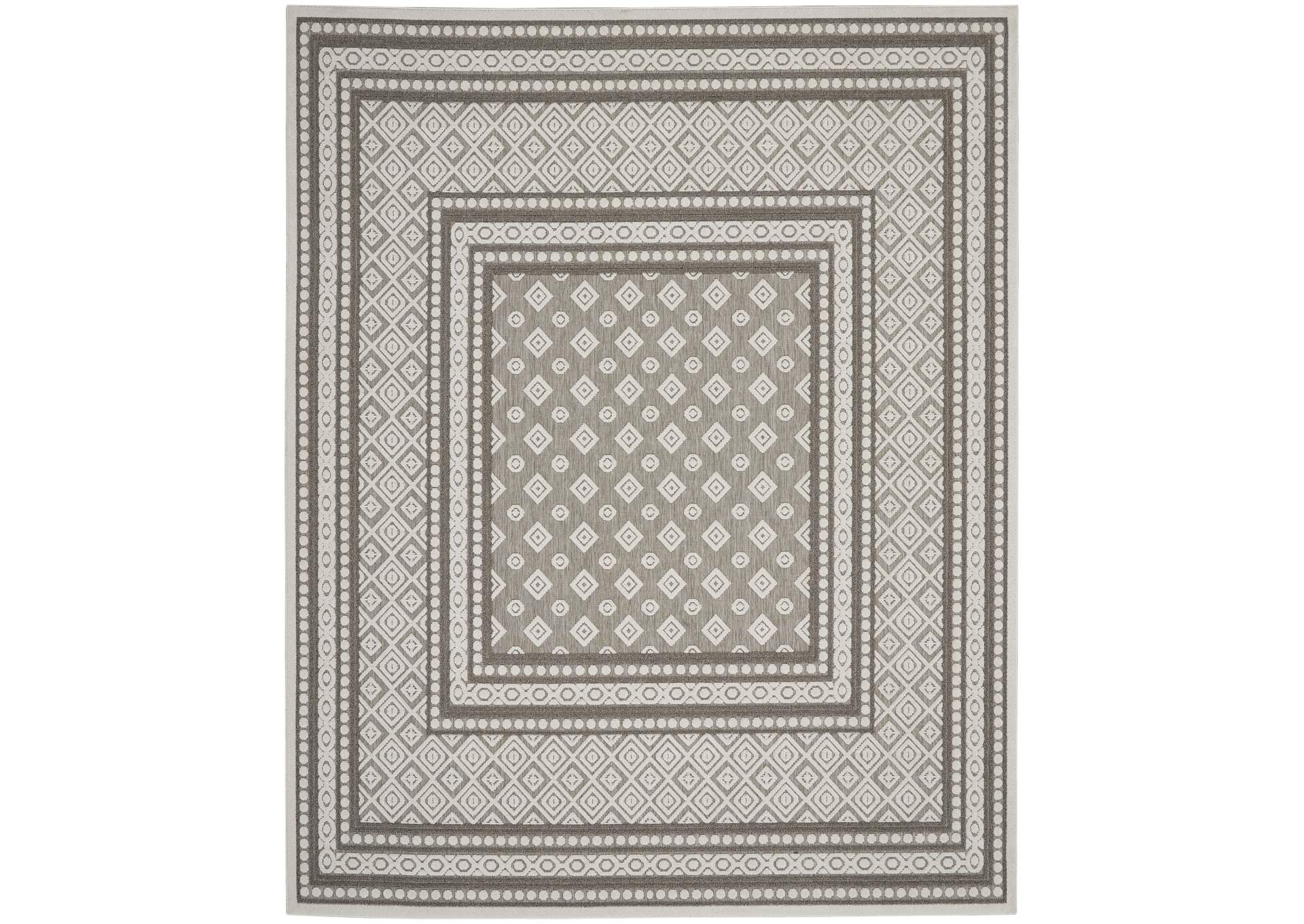 Nourison Key Largo 9'x12' Light Grey Area Rug,Nourison