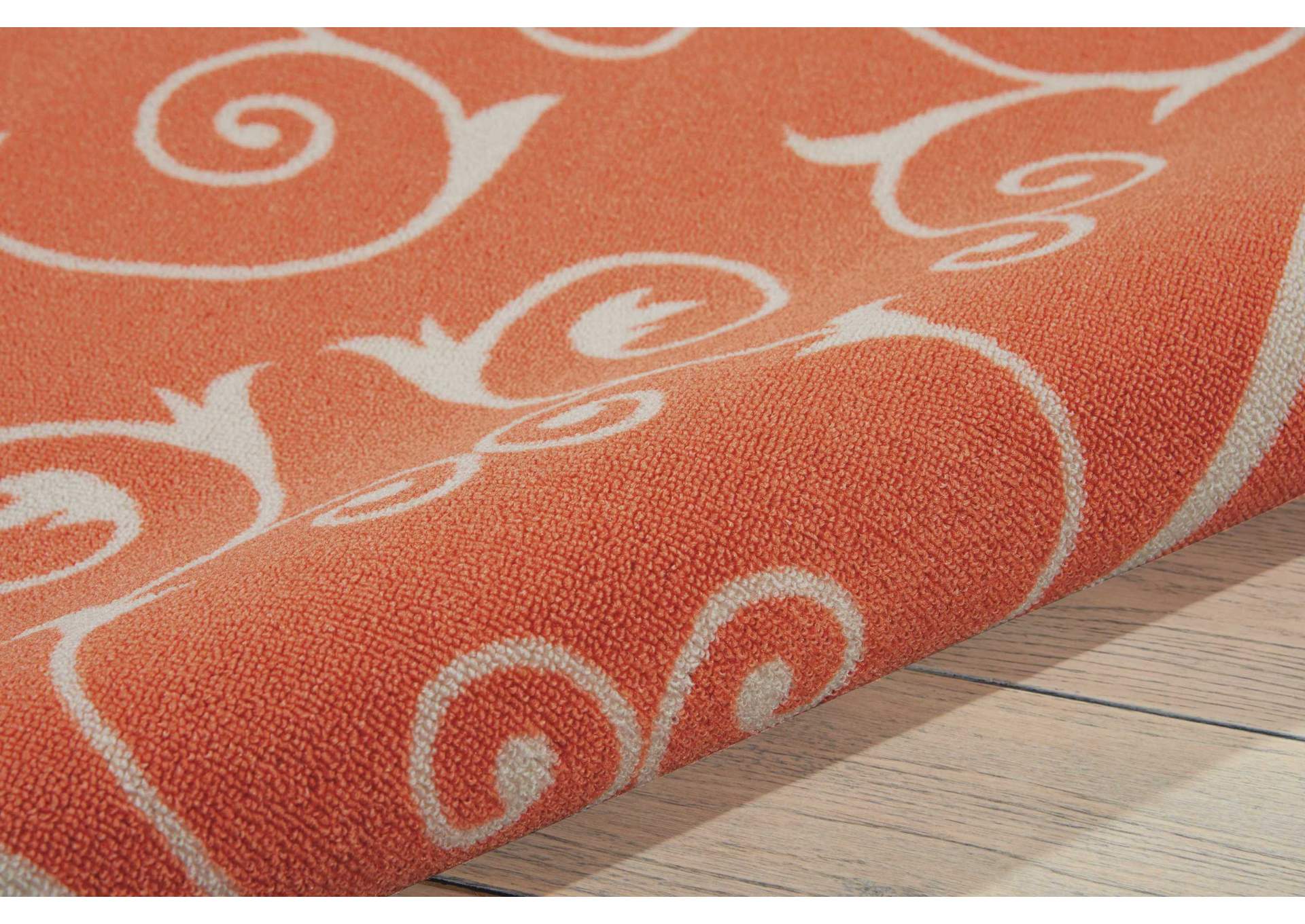 Nourison Home & Garden RS019 Orange 5'x8' Area Rug,Nourison
