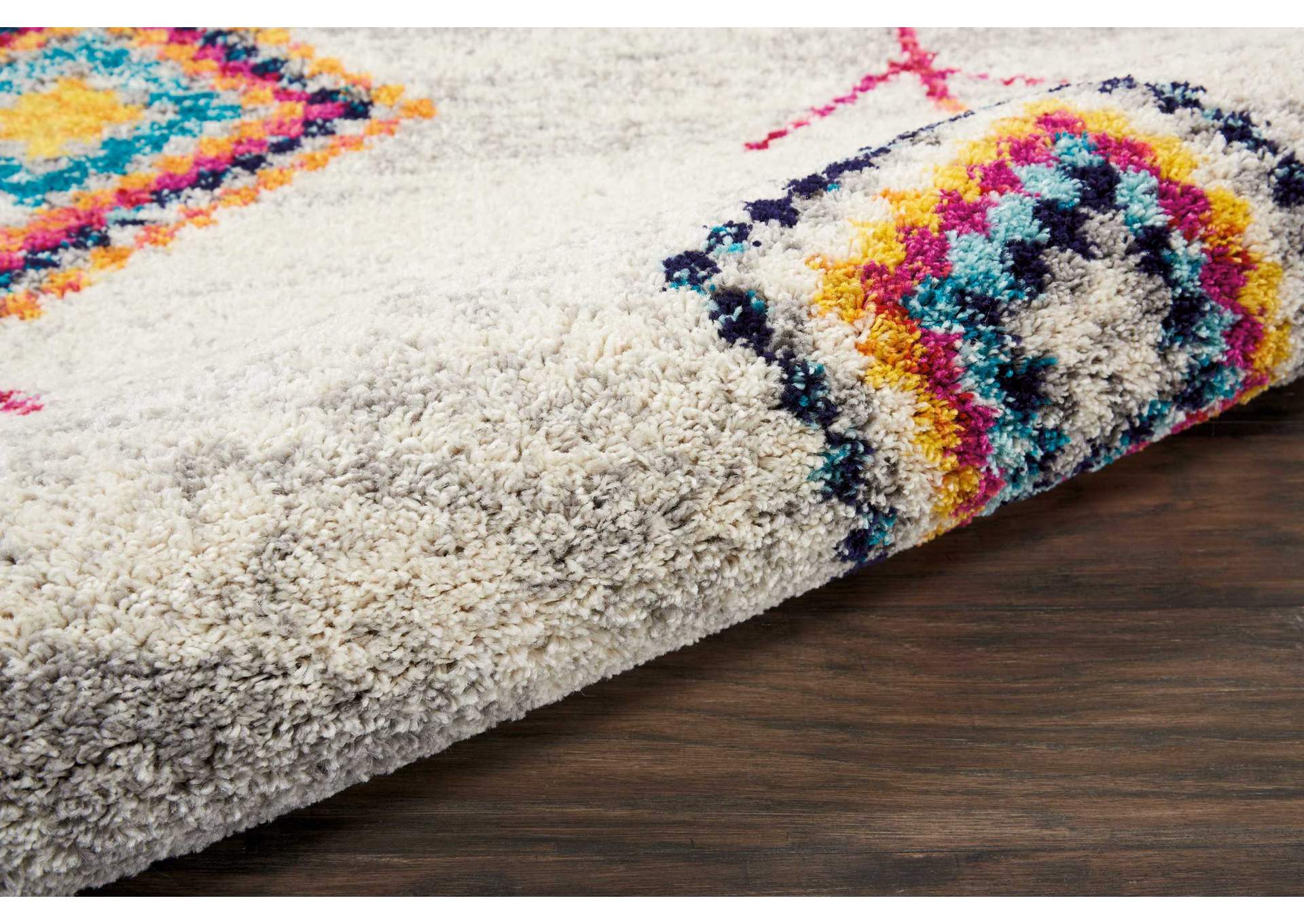 Nourison Nomad NMD04 Grey Multicolor 4'x6' Scandinavian Area Rug,Nourison