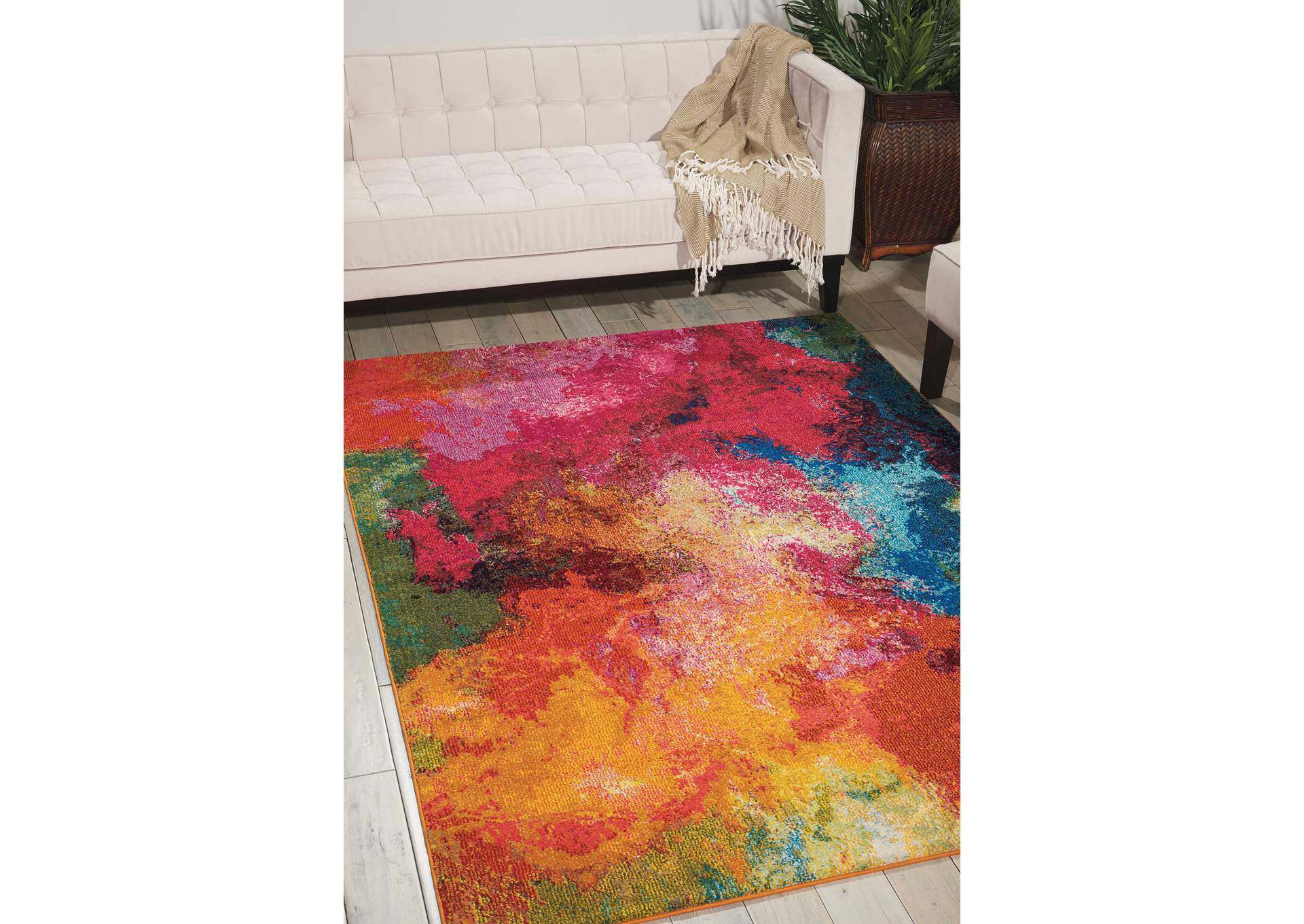 Nourison Celestial CES04 Multicolor 5'x7' Colorful Area Rug,Nourison