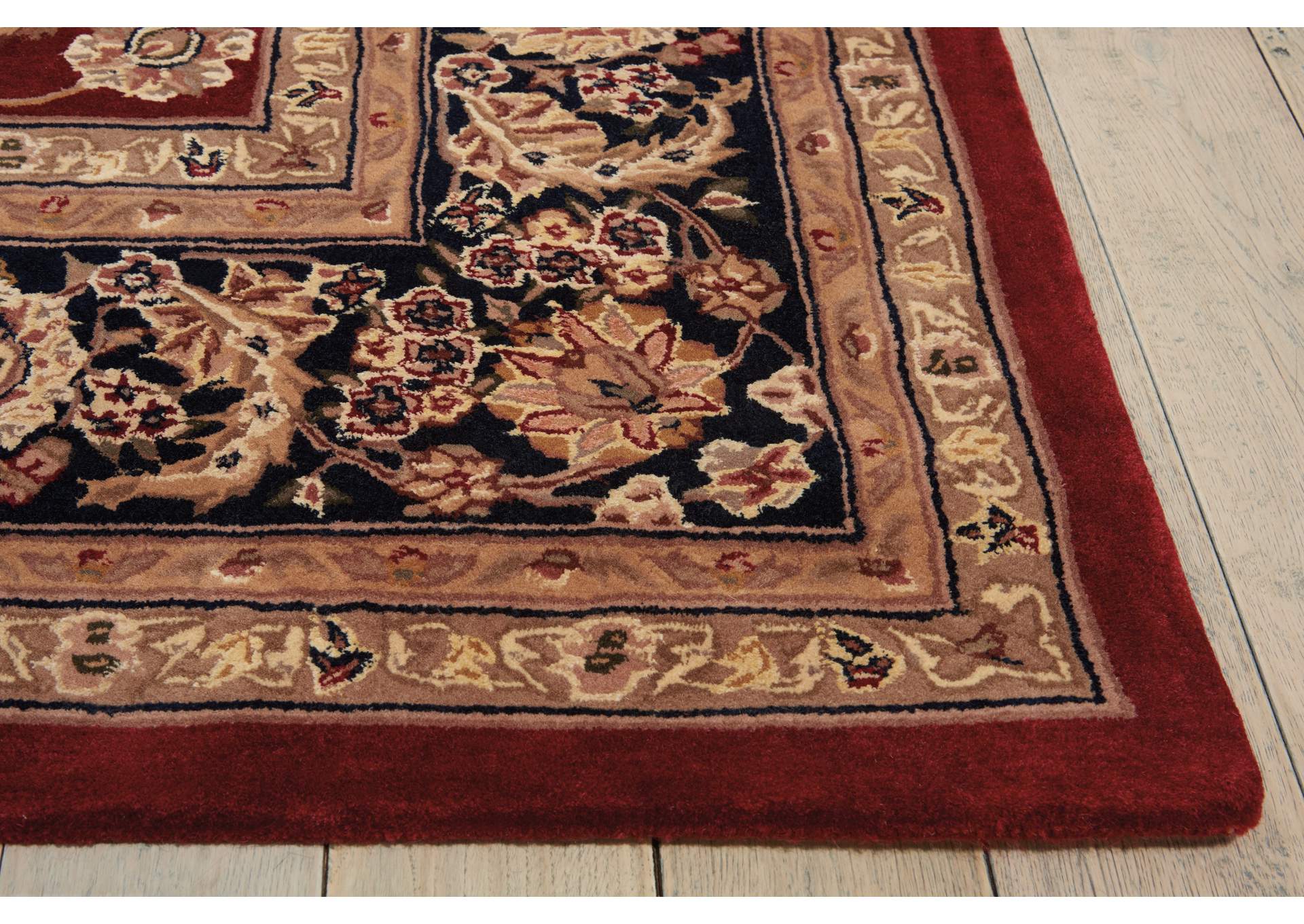 Nourison 2000 2002 Dark Red Multicolor 8'x10' Area Rug,Nourison