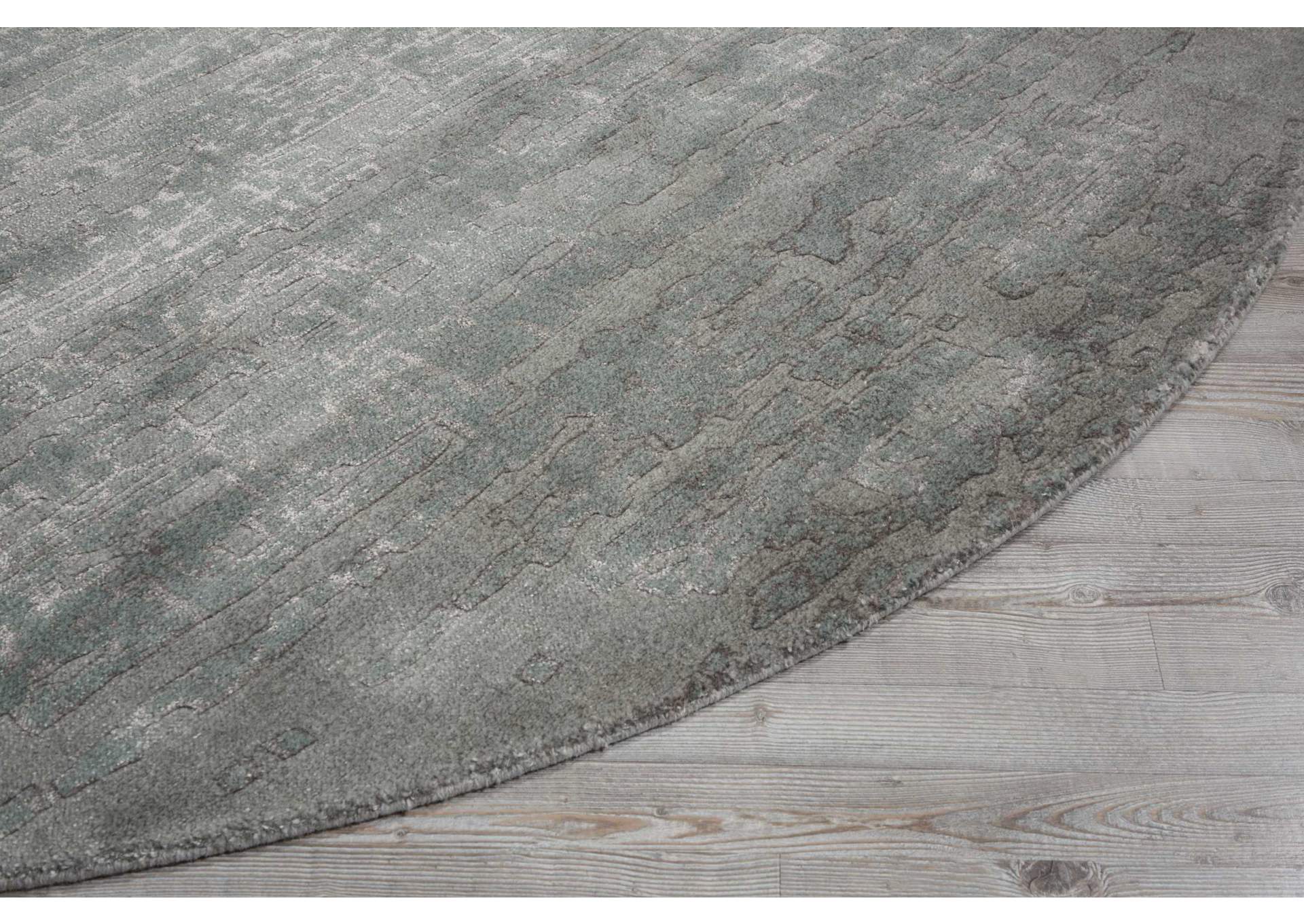 Nourison Twilight TWI11 Slate Blue and Grey 8' Round Large Rug,Nourison