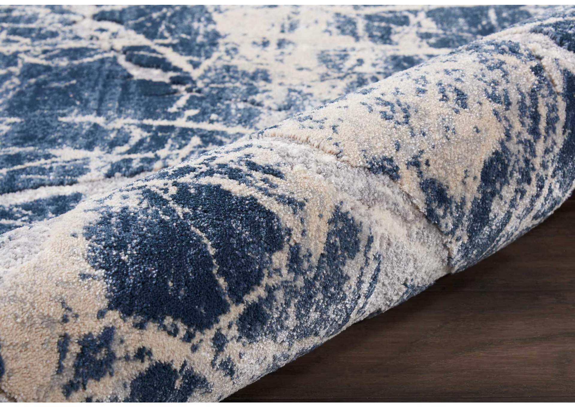 kathy ireland Home Heritage KI356 Beige and Blue 4'x6' Area Rug,Nourison
