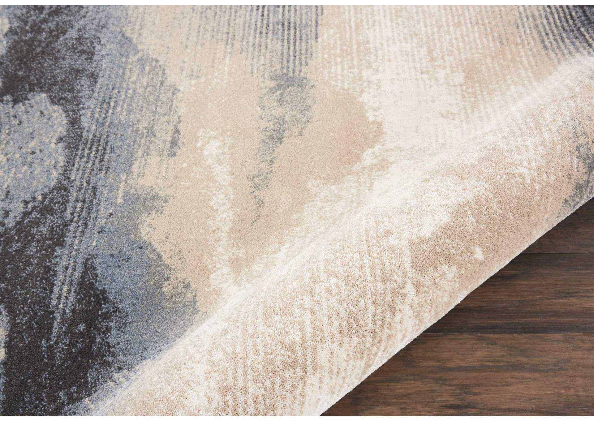 Nourison Maxell MAE06 Grey and Ivory 5' Round Area Rug,Nourison