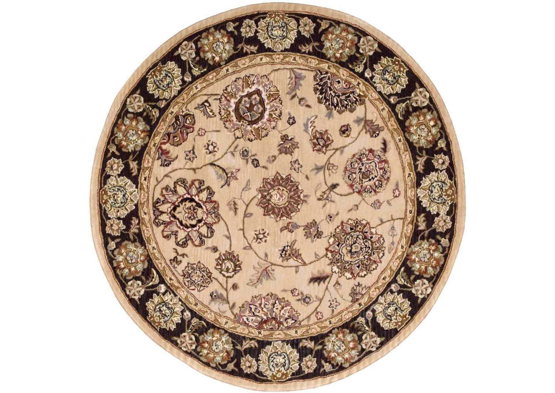 Nourison 2000 2207 Beige 4' Round Area Rug,Nourison