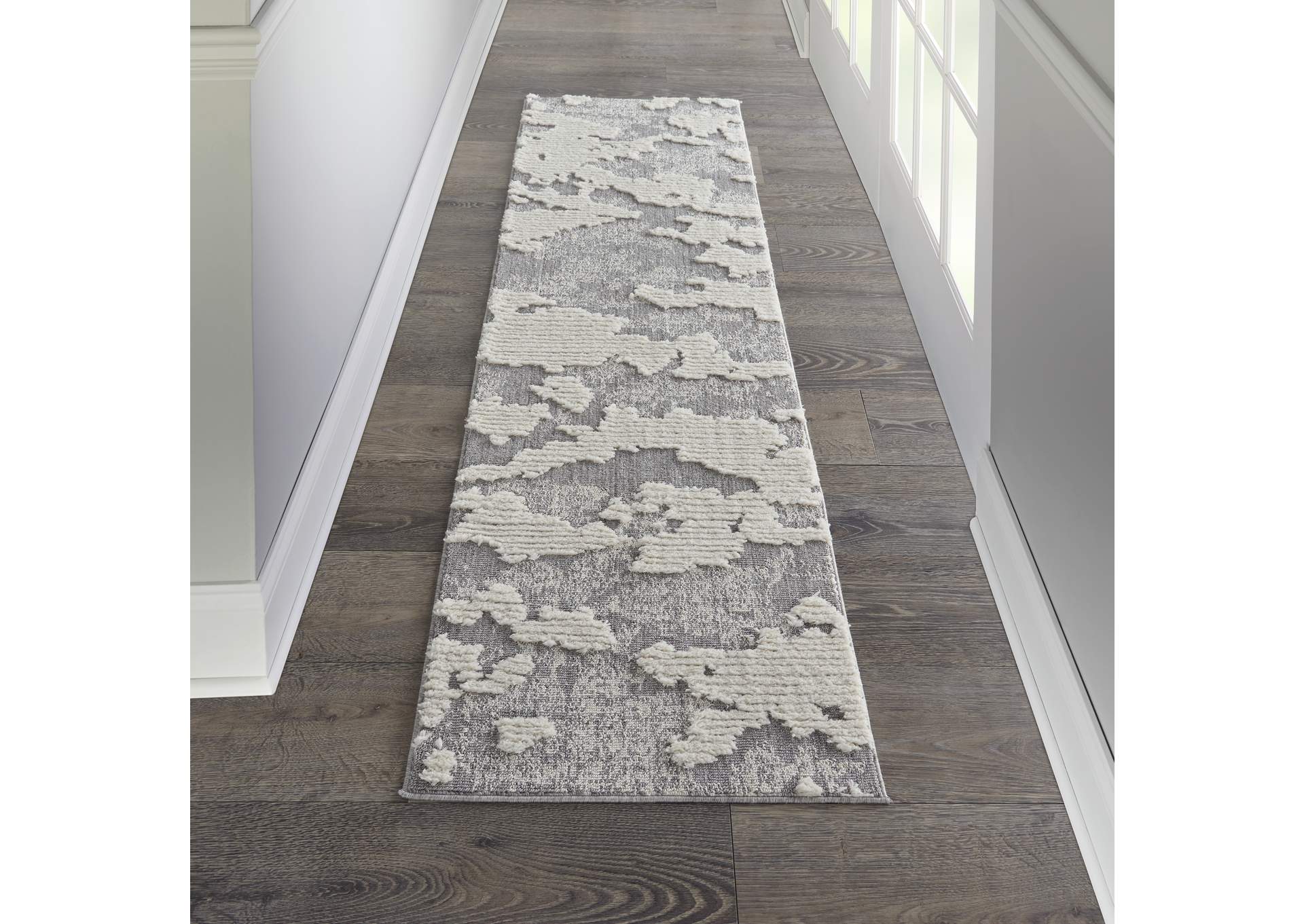 Nourison Zermatt 8' Runner Ivory Neutral Area Rug,Nourison