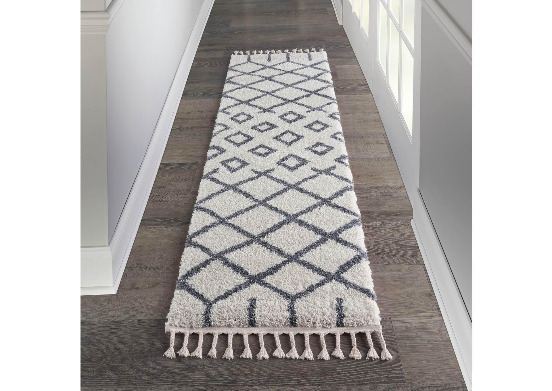 Nourison Moroccan Shag 8' Runner Area Rug,Nourison