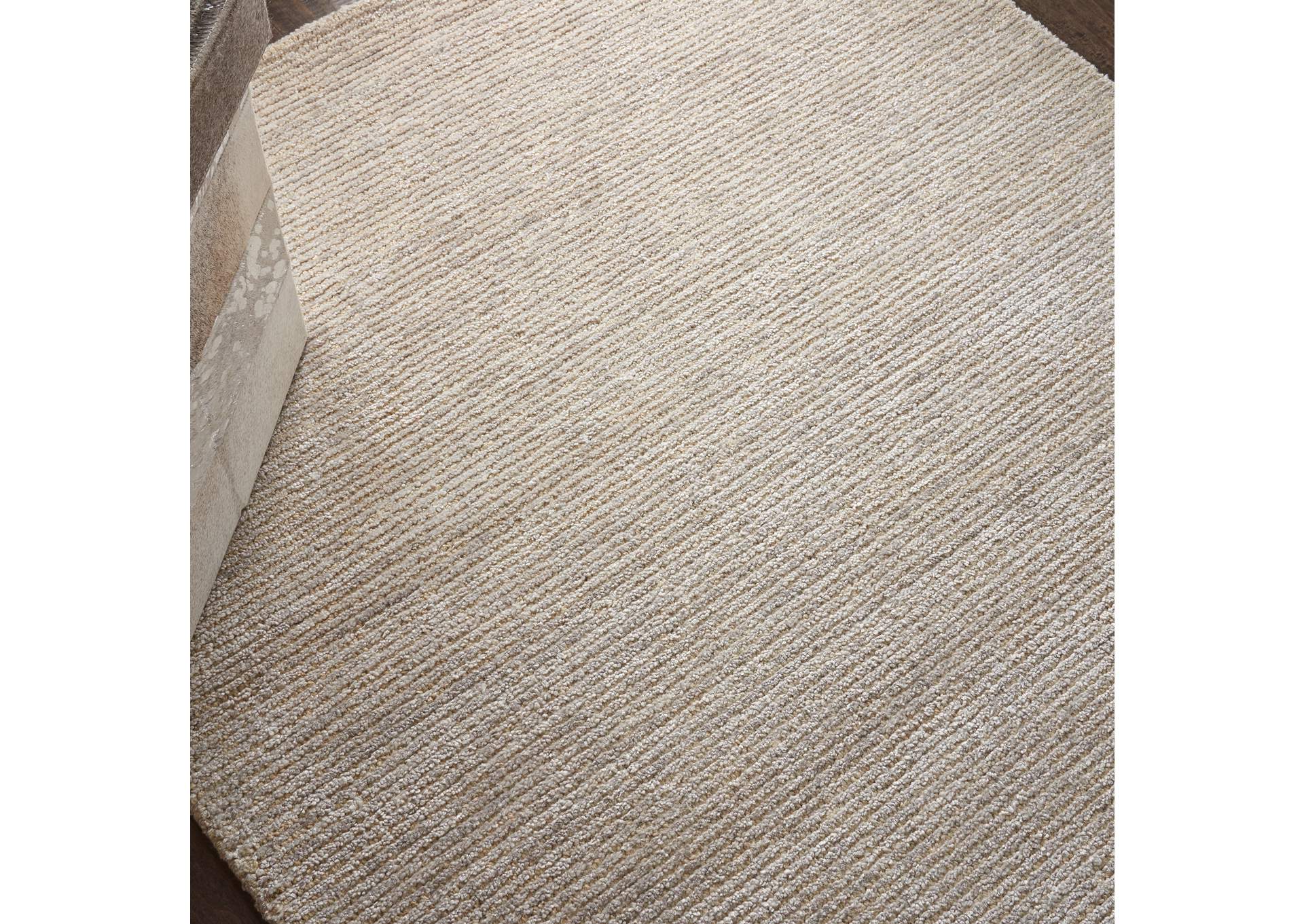Nourison Weston WES01 Beige 4'x6' Contemporary Area Rug,Nourison