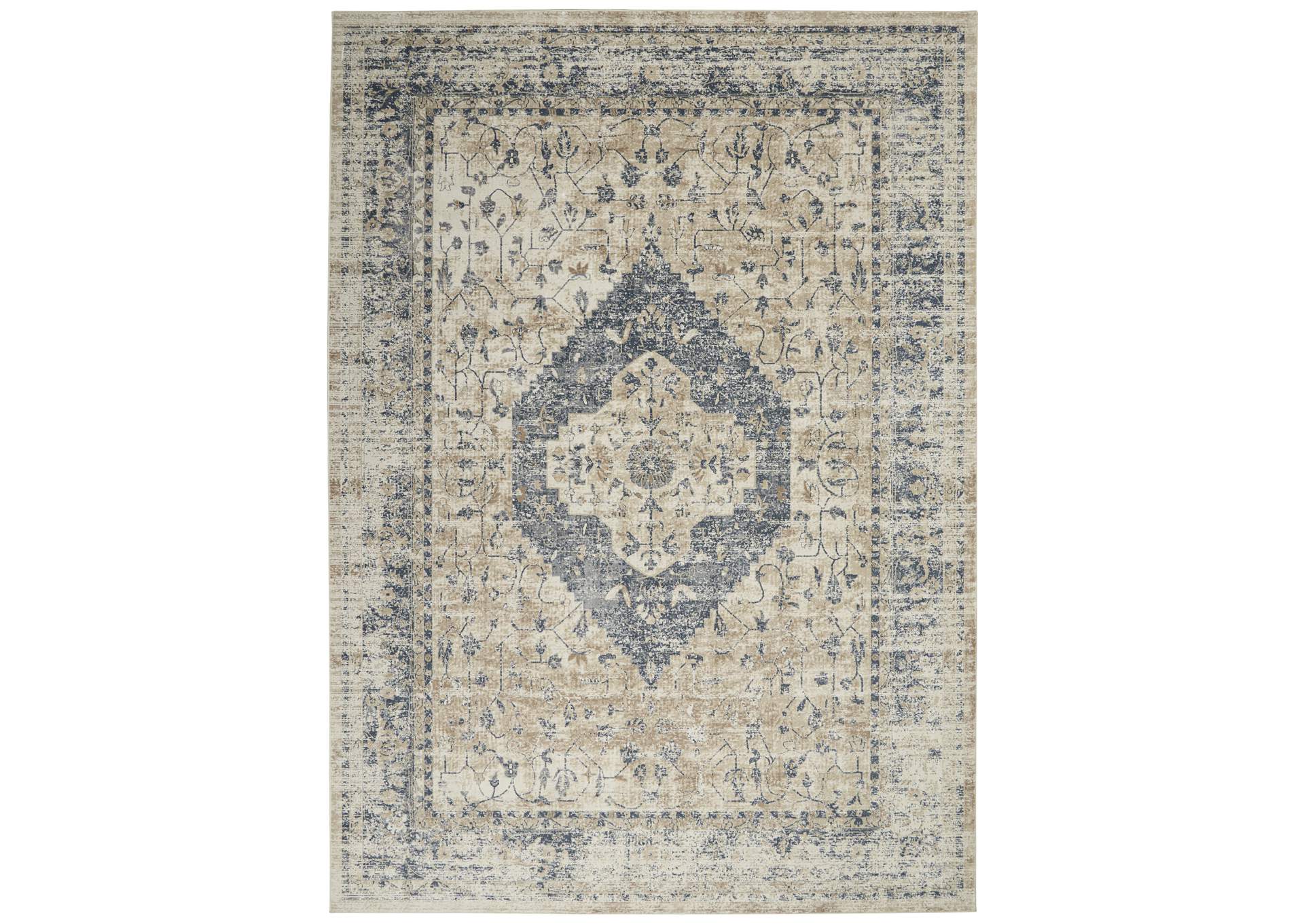 Malta by kathy ireland Home MAI11 Ivory/Blue 8'x11' Area Rug,Nourison