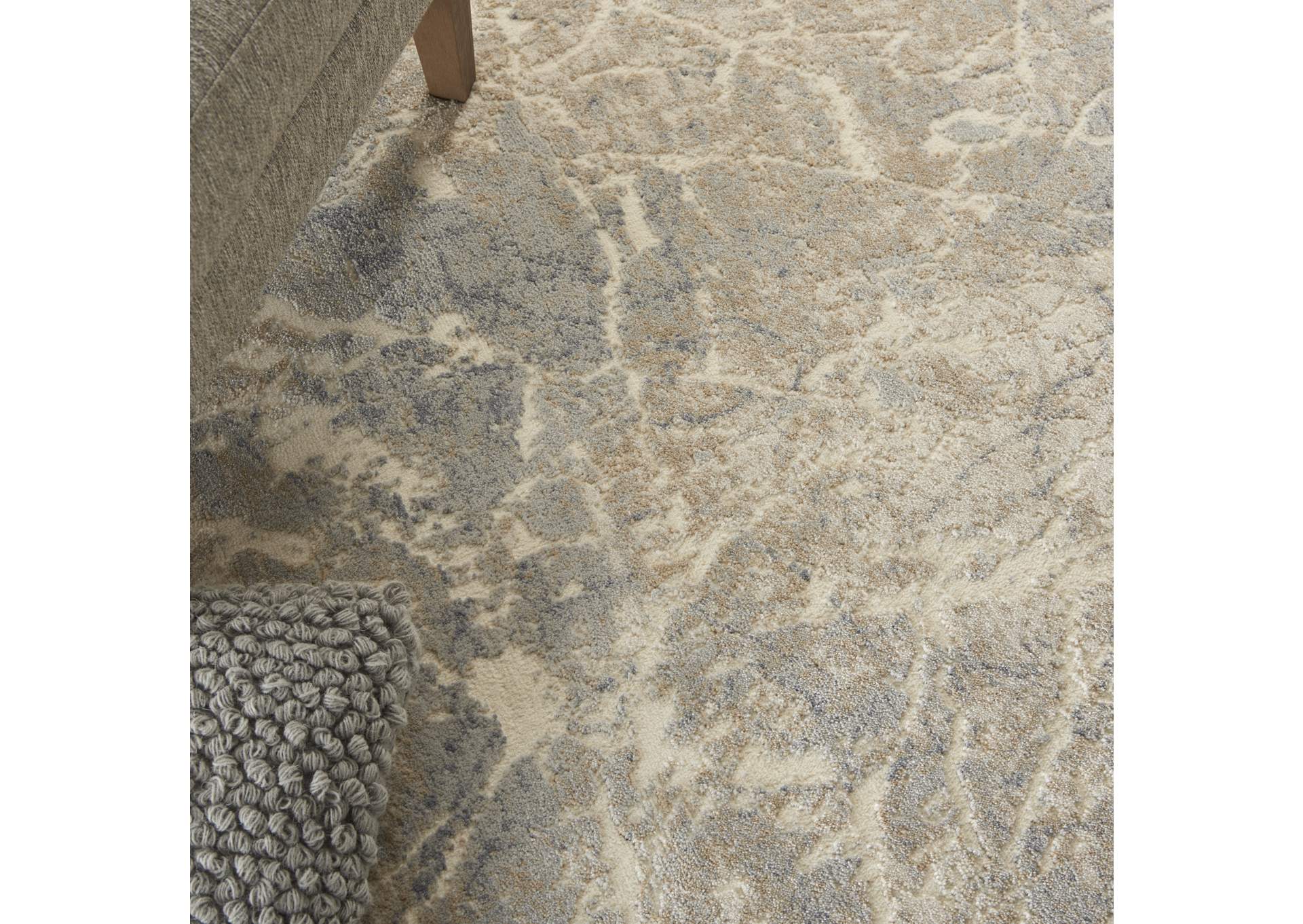 kathy ireland Home Sahara KI393 Beige and Ivory 4'x6' Area Rug,Nourison