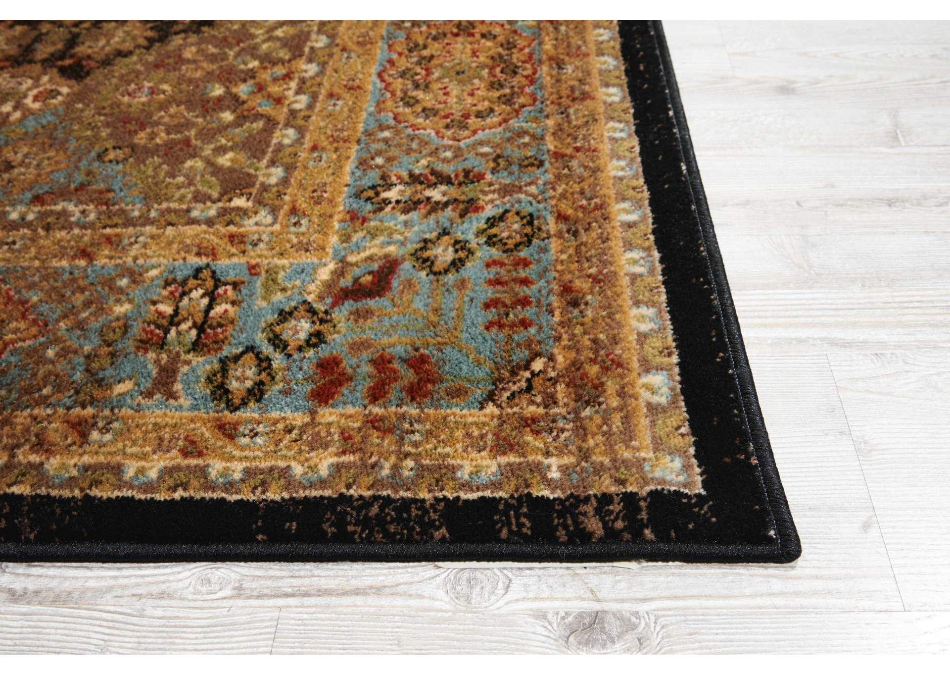 Nourison Delano DEL03 Black 6'x9' Area Rug,Nourison