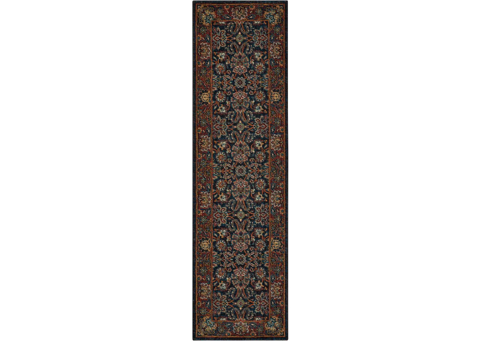 Nourison 2020 NR201 Navy 8' Runner Area Rug,Nourison