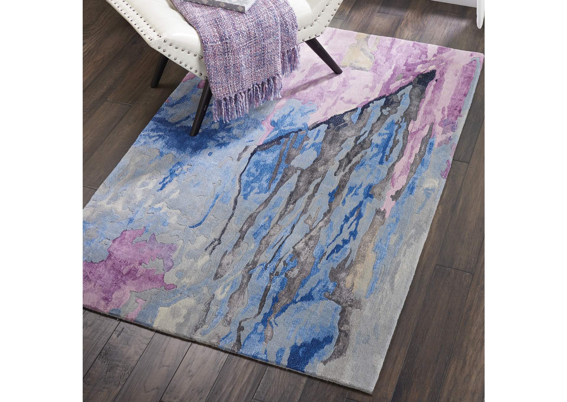 Nourison Prismatic 4'x6' Grey Multicolor Area Rug,Nourison