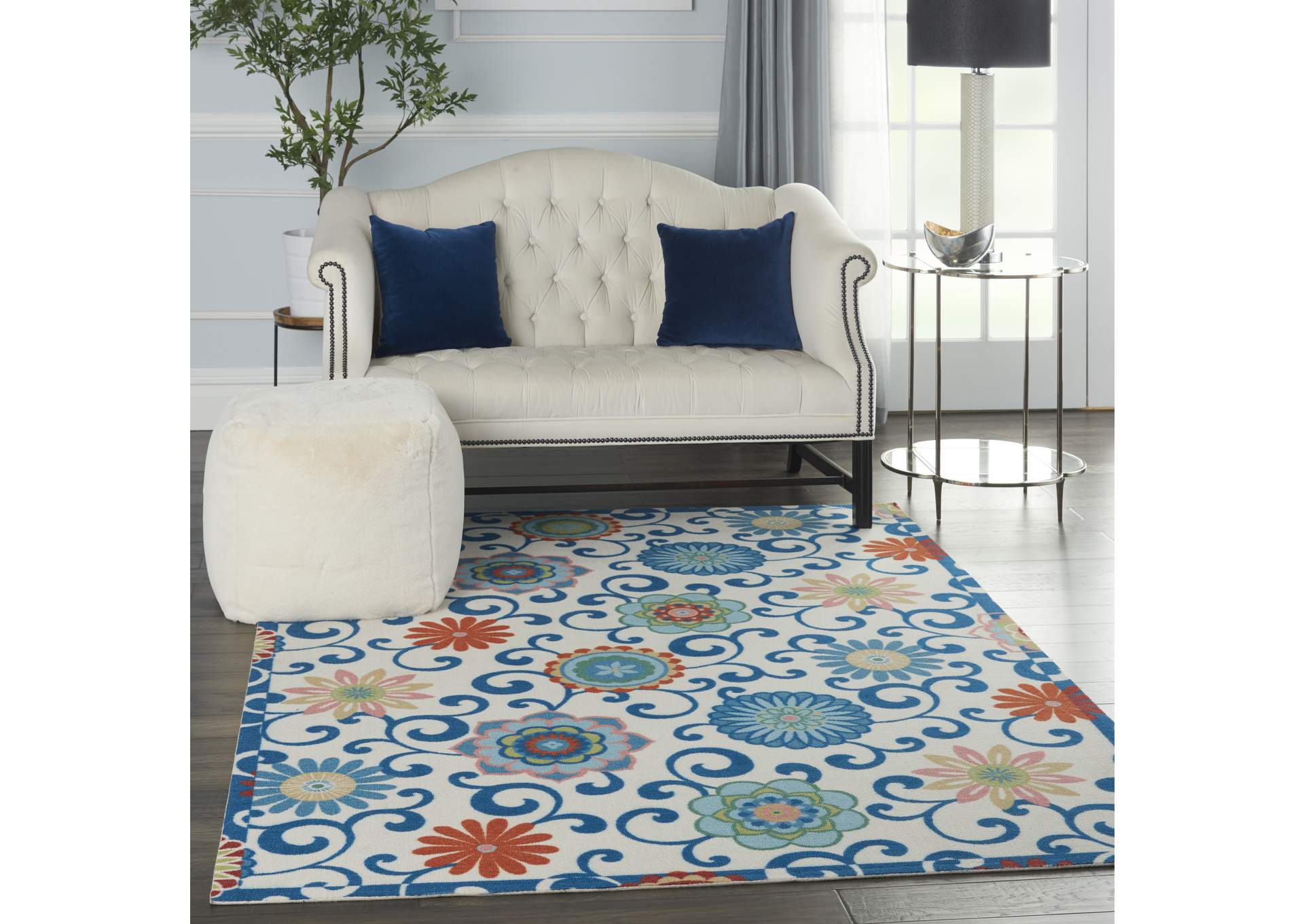 Waverly Wav01/Sun & Shade 4' x 6' Area Rug,Nourison