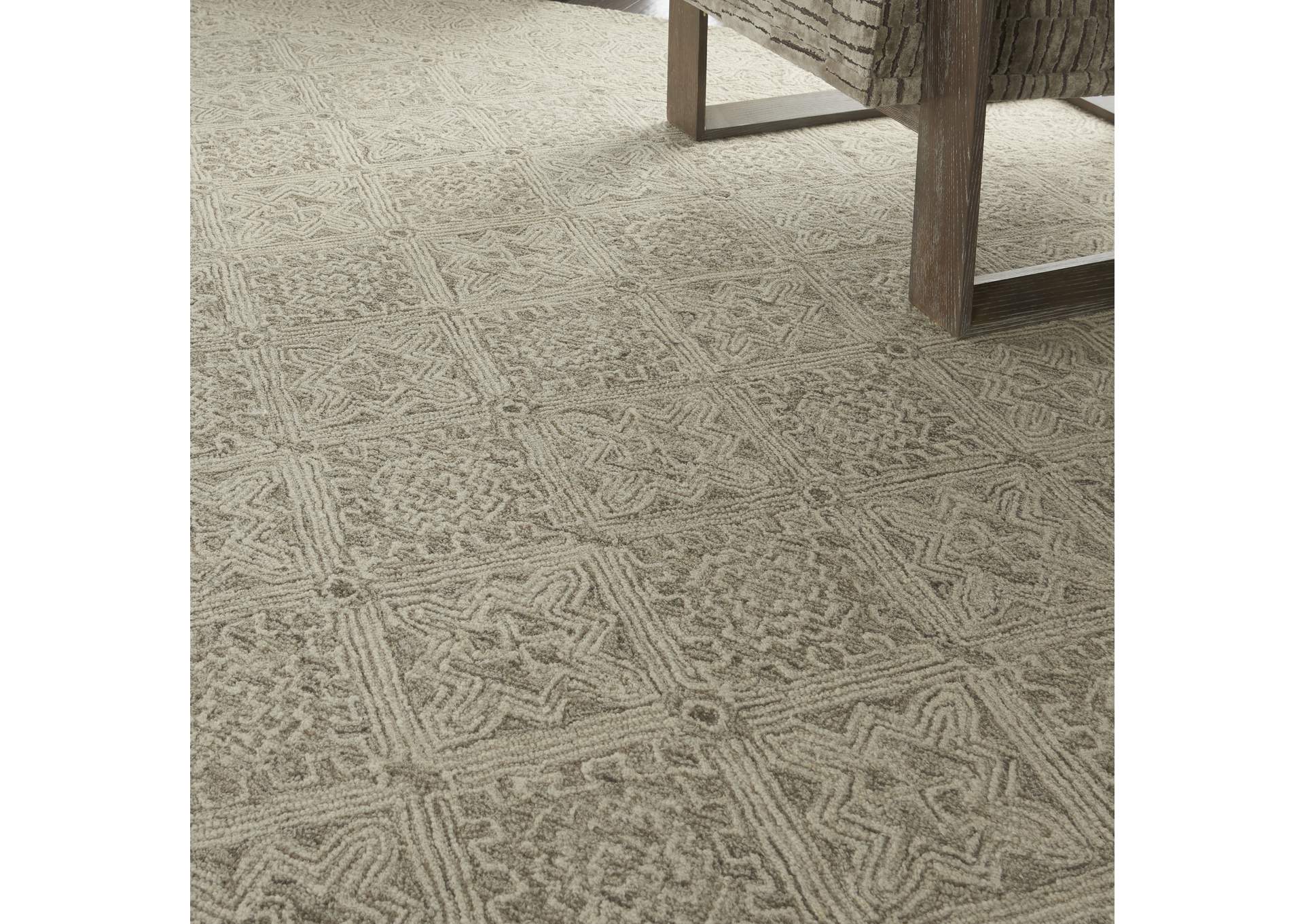 Nourison Azura AZM01 Grey 8'x11' Oversized Handcrafted Rug,Nourison