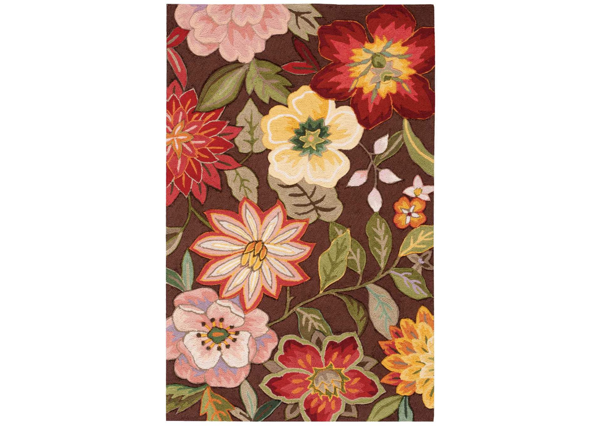 Nourison Fantasy FA18 Brown 4'x6' Area Rug,Nourison