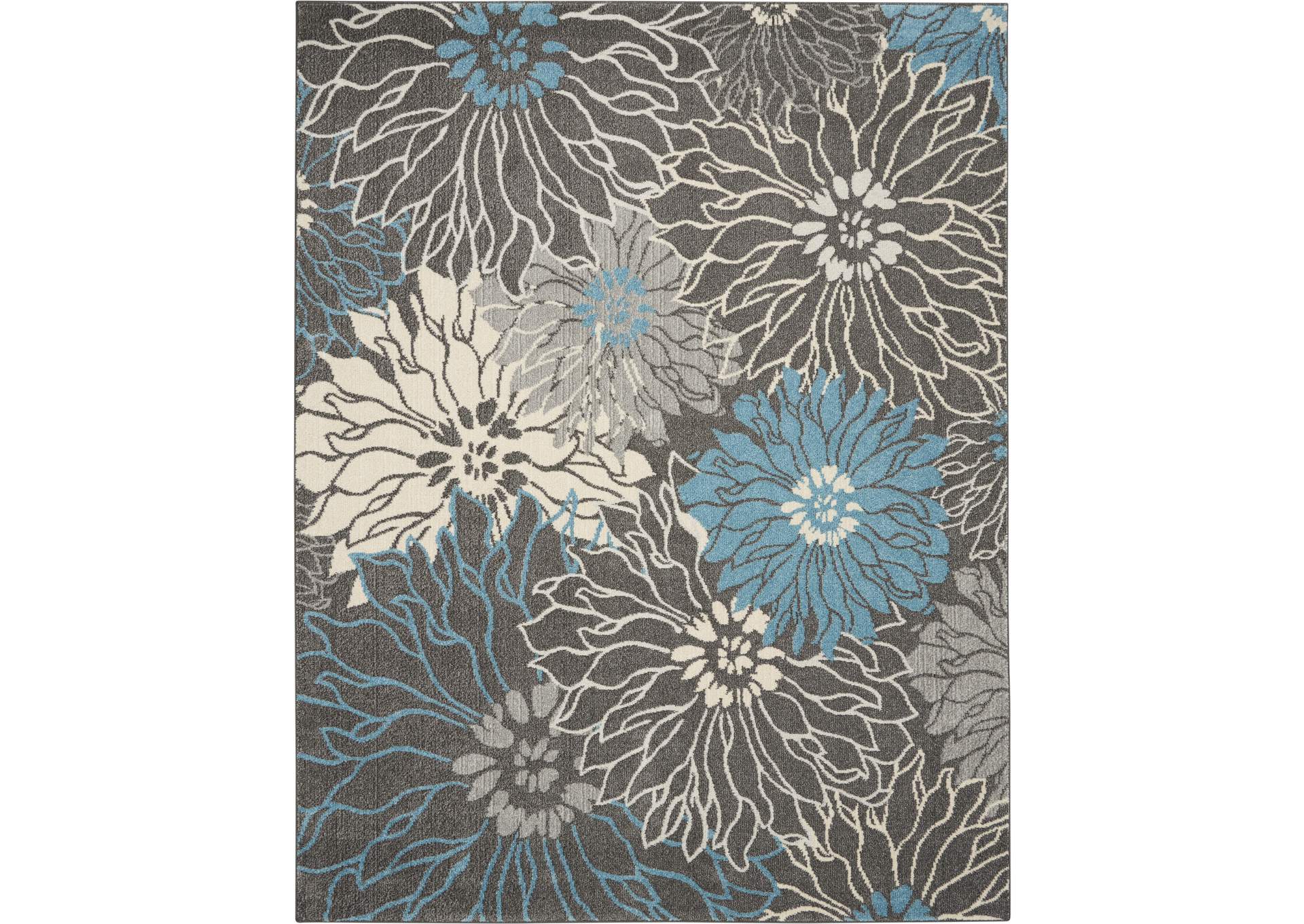 Nourison Passion 8' x 10' Charcoal and Blue Area Rug,Nourison