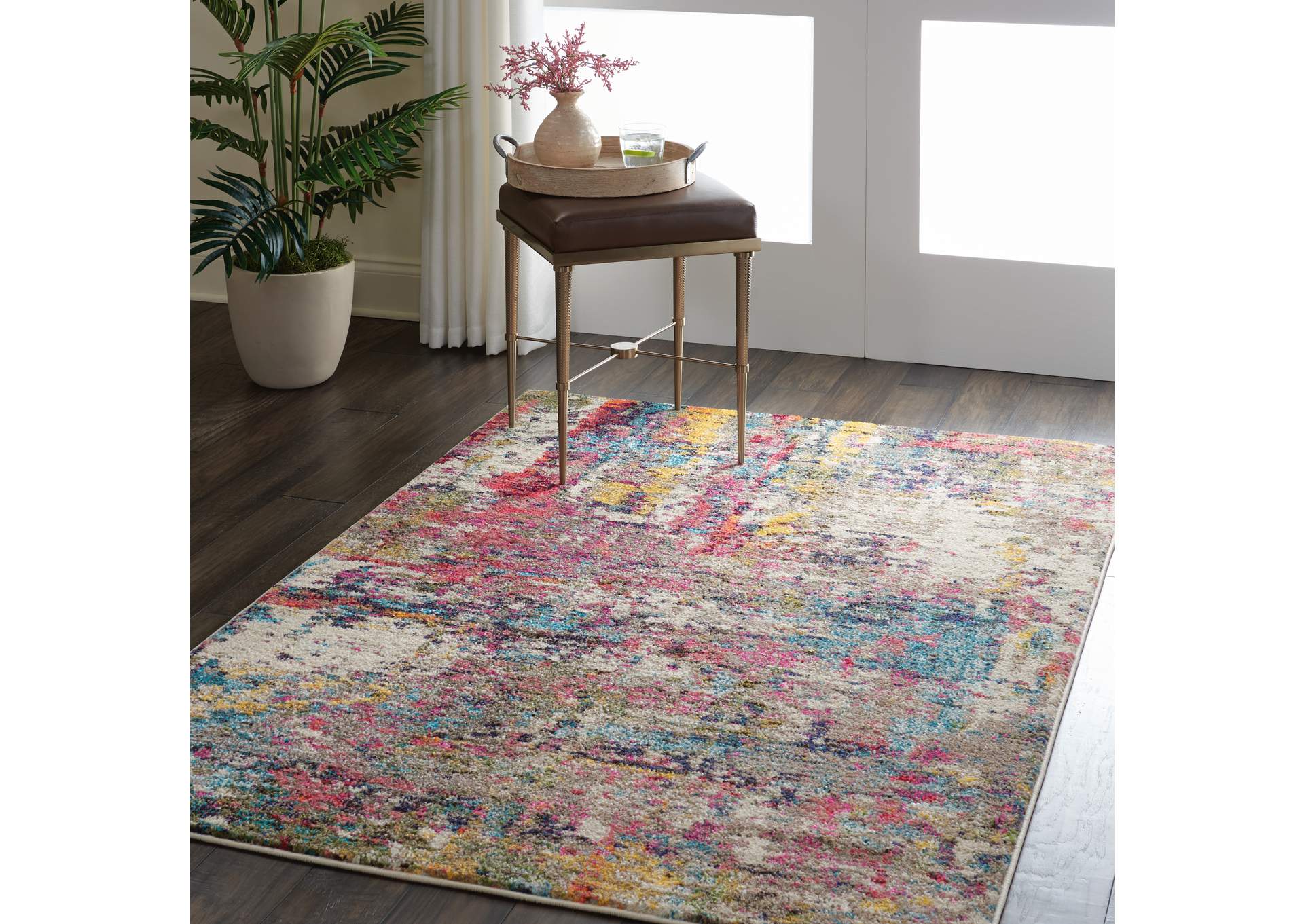 Nourison Celestial CES14 Multicolor 4'x6' Colorful Area Rug,Nourison