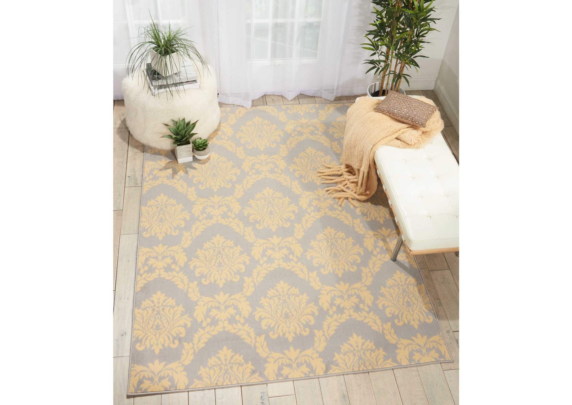Nourison Grafix GRF11 Grey 5'x7' Area Rug,Nourison
