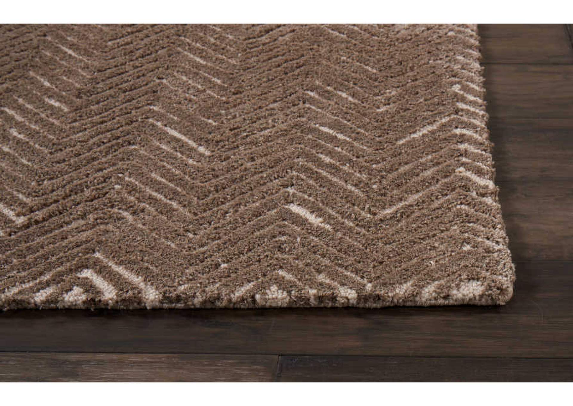 Nourison Deco Mod DEC03 Taupe 8' Runner Hallway Rug,Nourison