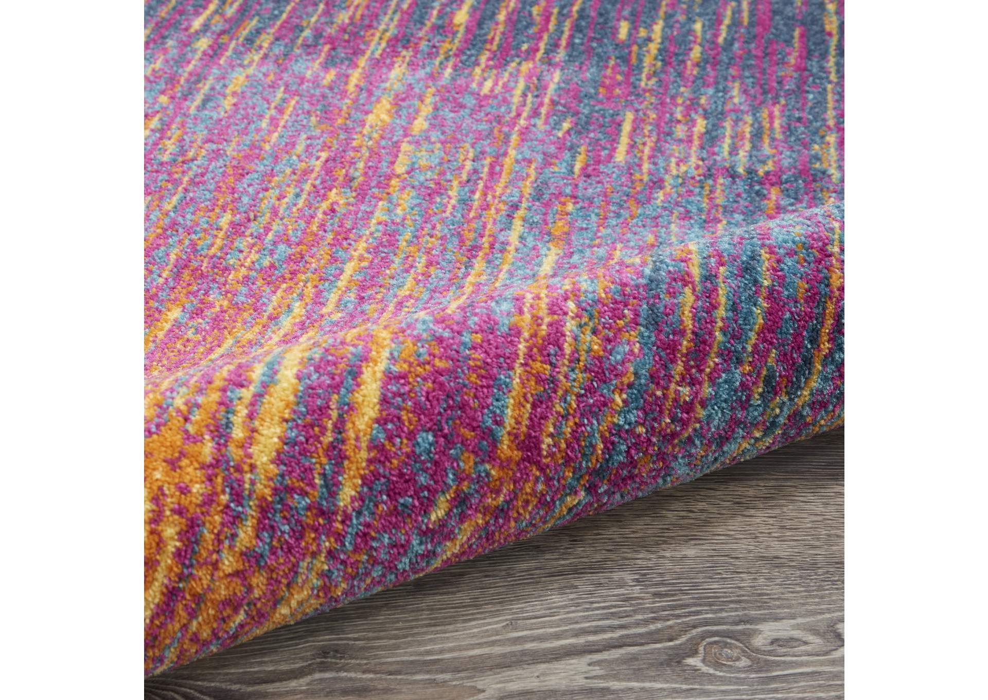 Nourison Passion PSN09 Multicolor 5' Round Colorful Area Rug,Nourison