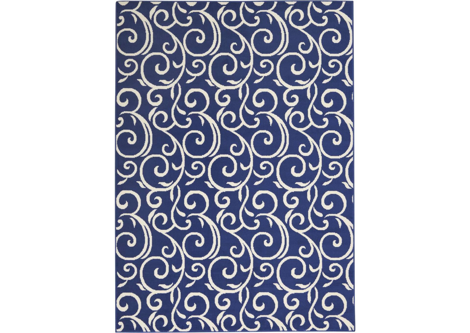 Nourison Grafix GRF19 Dark Blue 5'x7' Area Rug,Nourison