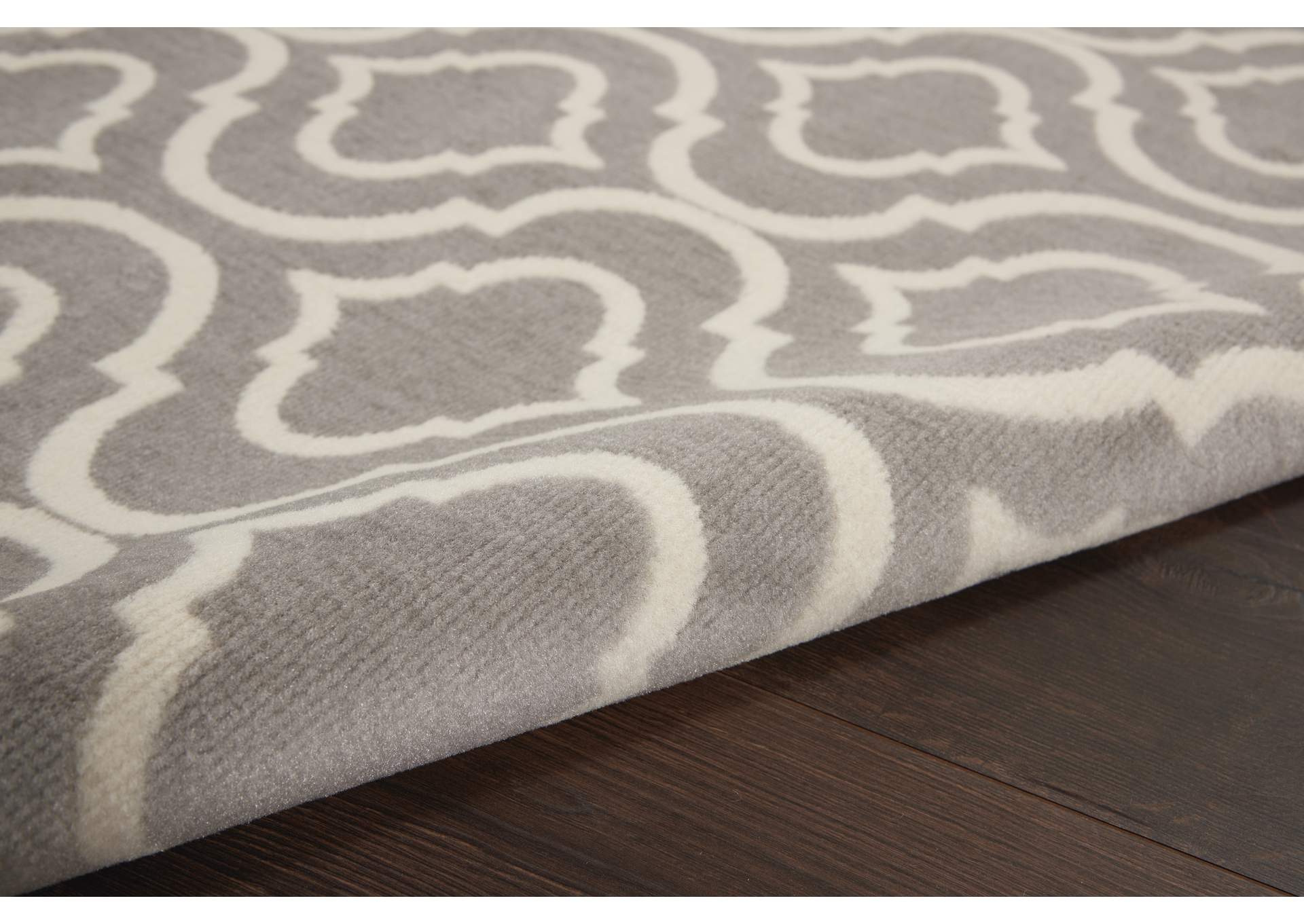 Nourison Jubilant JUB19 Grey 5'x7' Moroccan Area Rug,Nourison