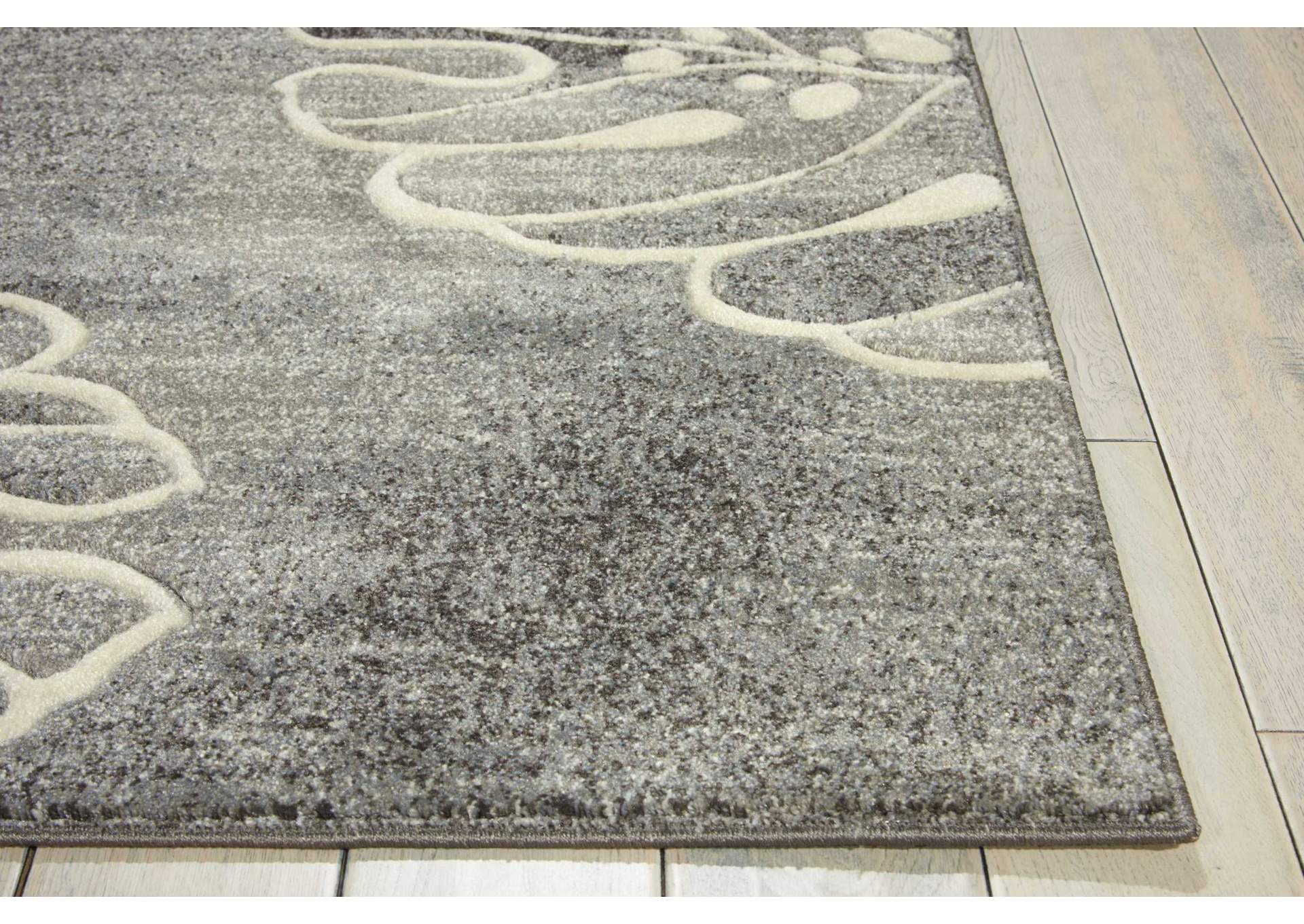 Nourison Maxell MAE04 Grey 8' Runner Hallway Rug,Nourison