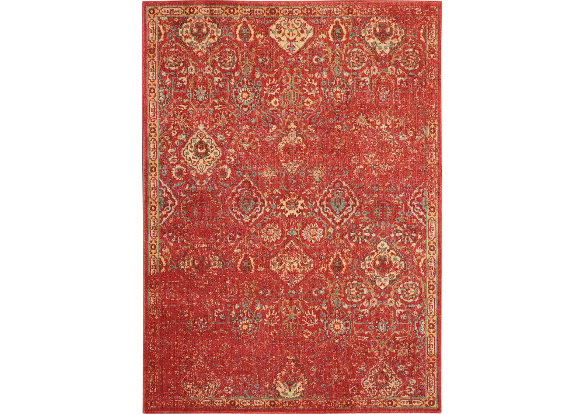 Nourison Somerset ST90 Red 5'x8' Oriental Area Rug,Nourison