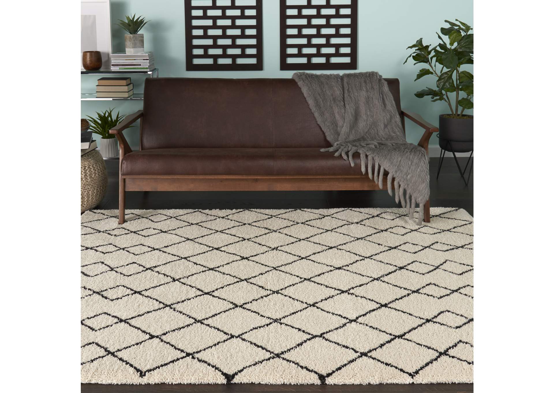 Nourison Martil MAT01 Ivory White 5'x7' Moroccan Area Rug,Nourison