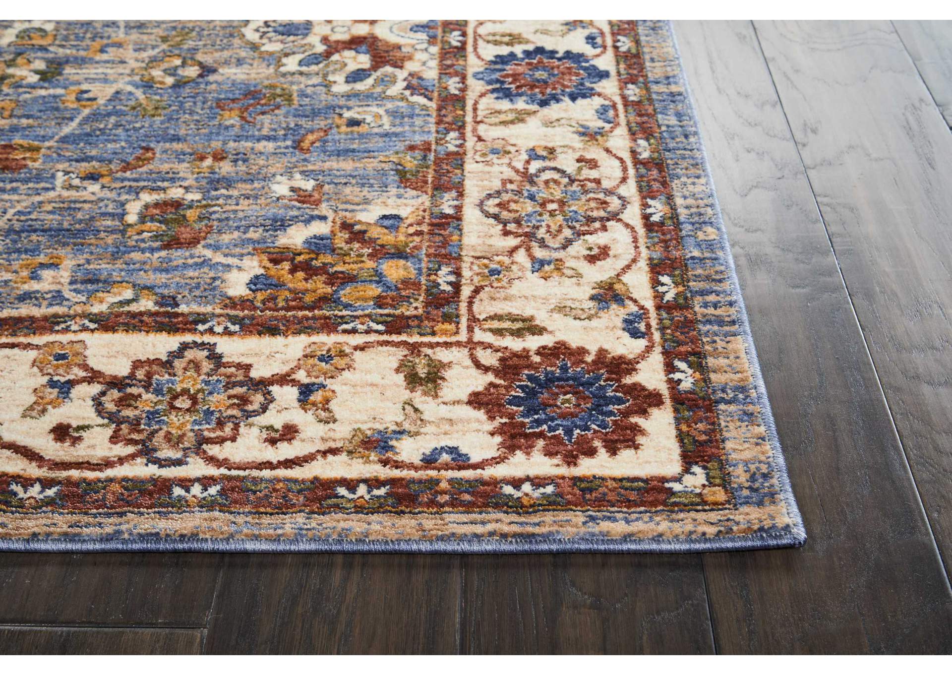 Nourison Lagos LAG04 Light Blue Multicolor 8'x12' Oversized Low-pile Rug,Nourison