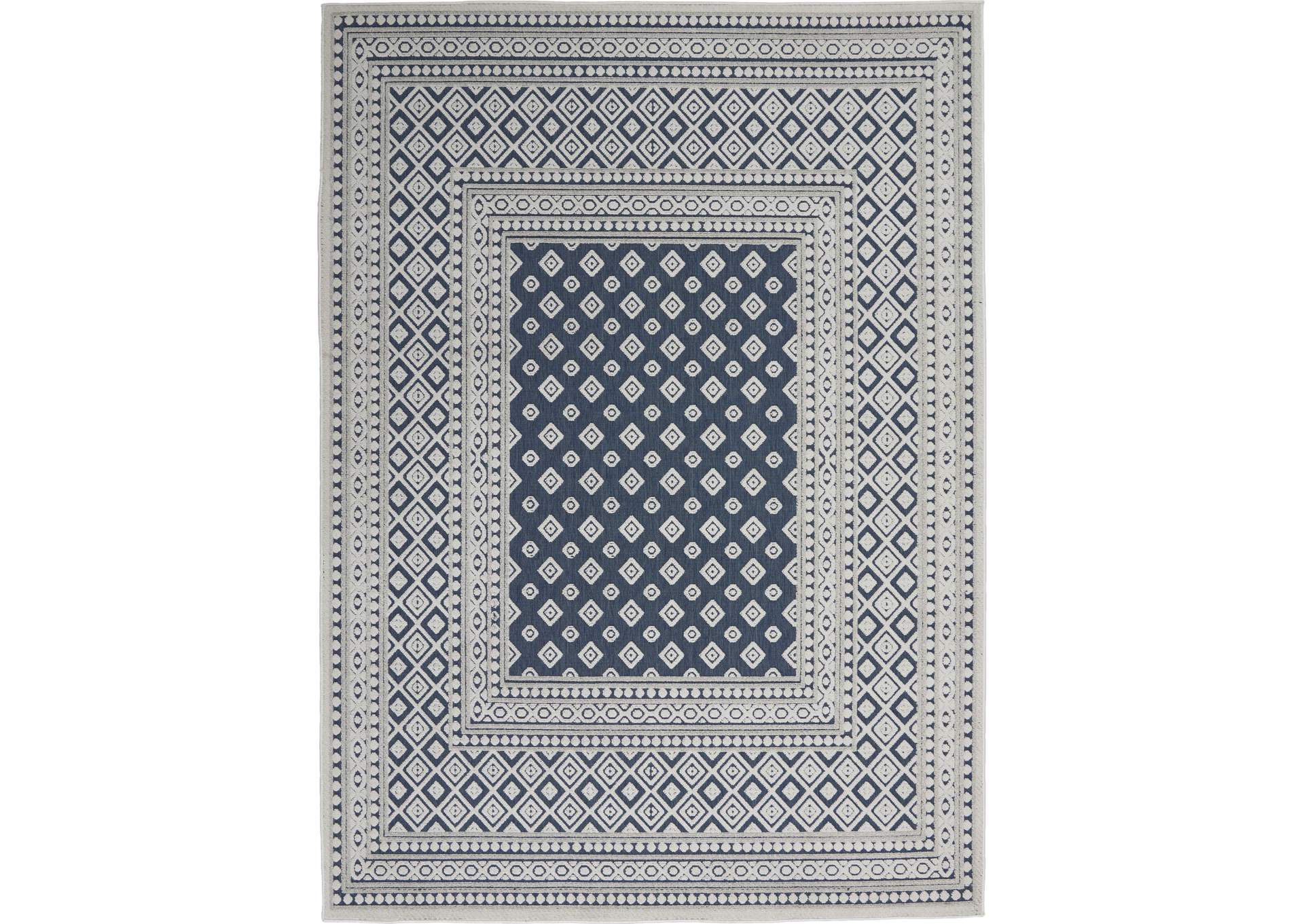 Nourison Key Largo 5'x7' Blue Area Rug,Nourison