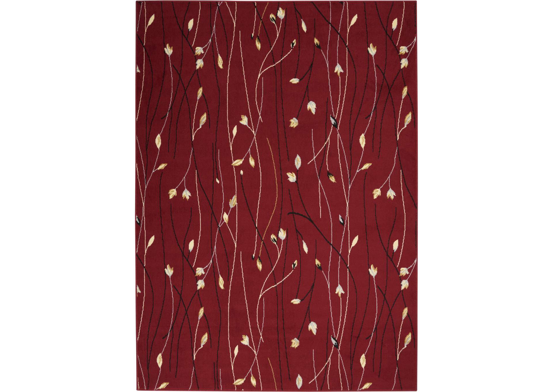 Nourison Grafix GRF15 Red 5'x7' Area Rug,Nourison