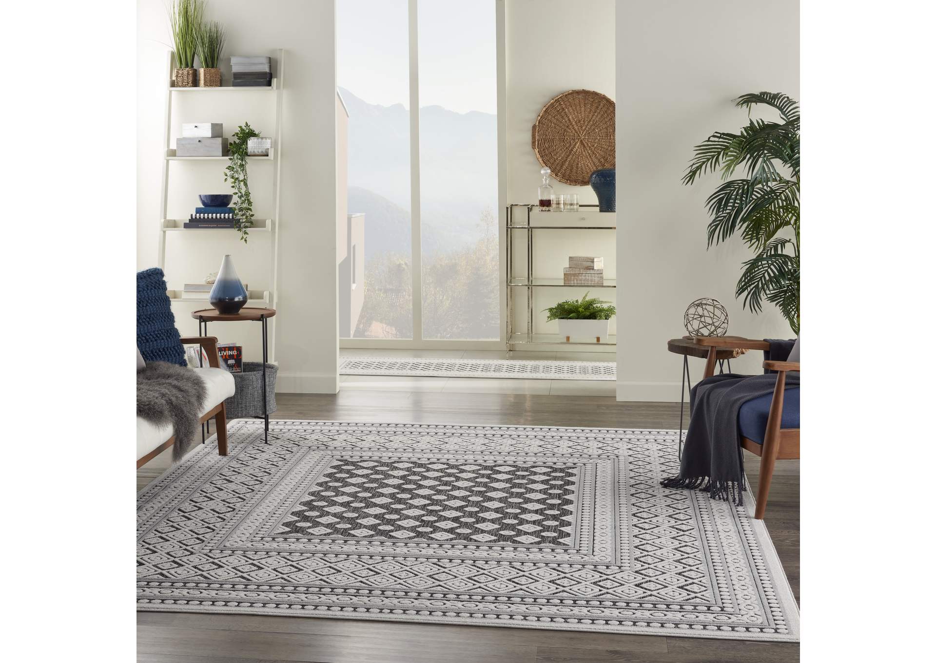 Nourison Key Largo 8'x10' Dark Grey Area Rug,Nourison