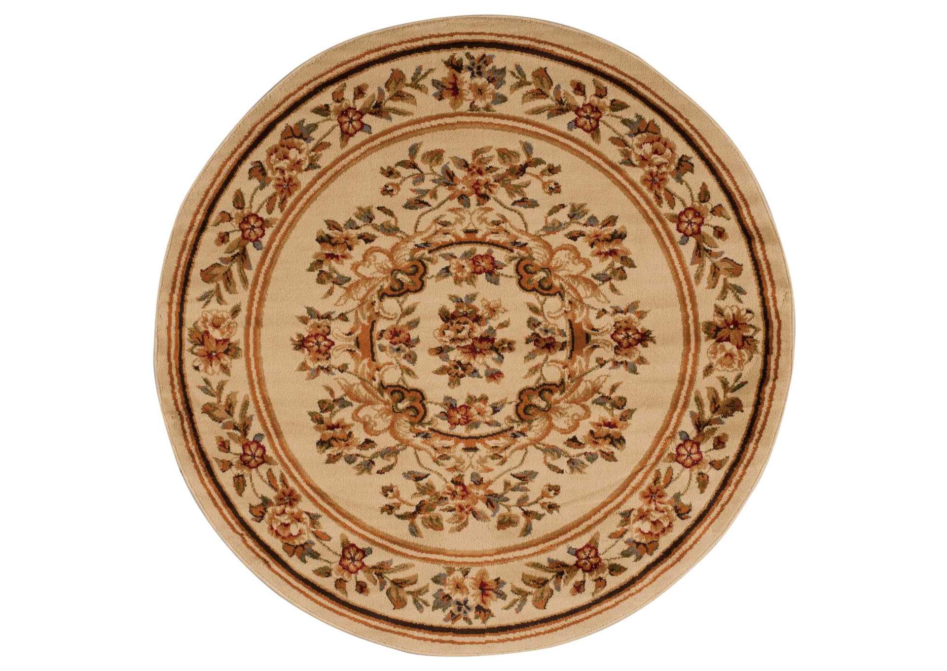 Nourison Paramount PAR37 Beige 5' Round Area Rug,Nourison