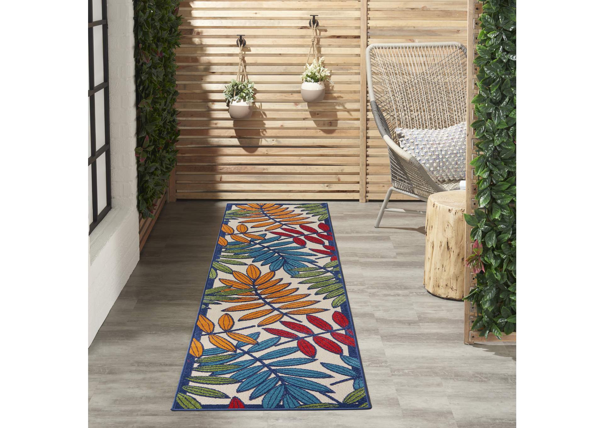 Nourison Aloha ALH18 Multicolor 10'xRunner Indoor-outdoor Rug,Nourison