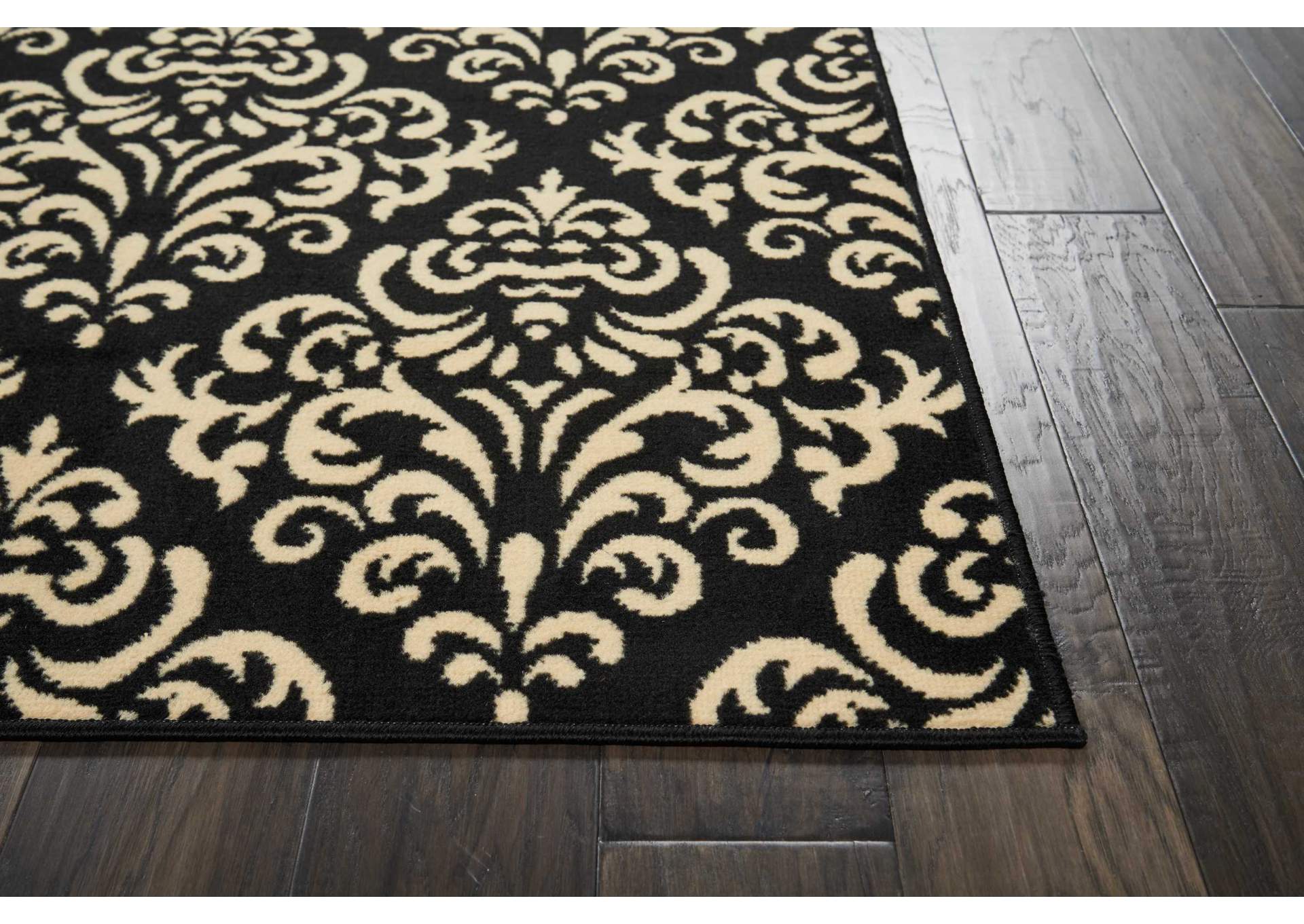 Nourison Grafix GRF06 Black 8'x10' Large Rug,Nourison