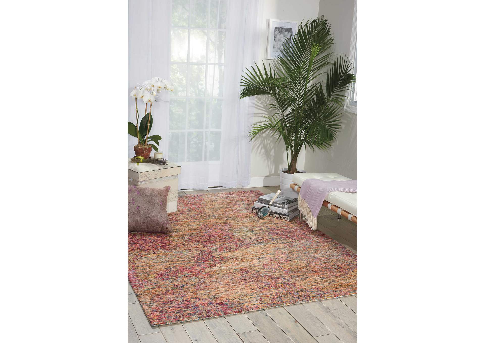 Nourison Gemstone GEM02 Purple Multicolor 5'x8' Area Rug,Nourison