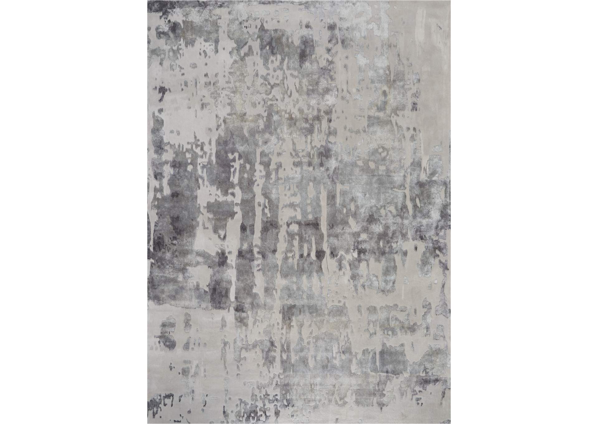 Nourison Prismatic 10'x14' Silver Grey Abstract Area Rug,Nourison