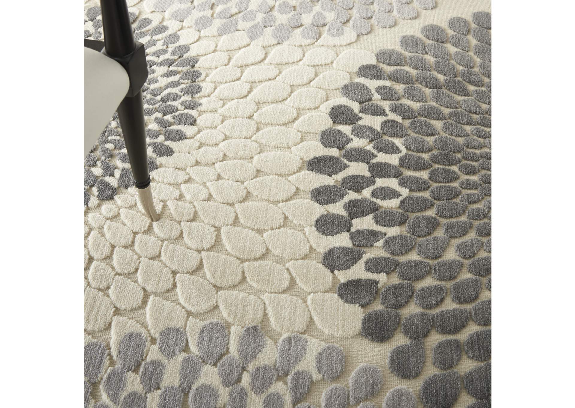 Nourison Graphic Illusions GIL04 Grey 8'x11' Rug,Nourison