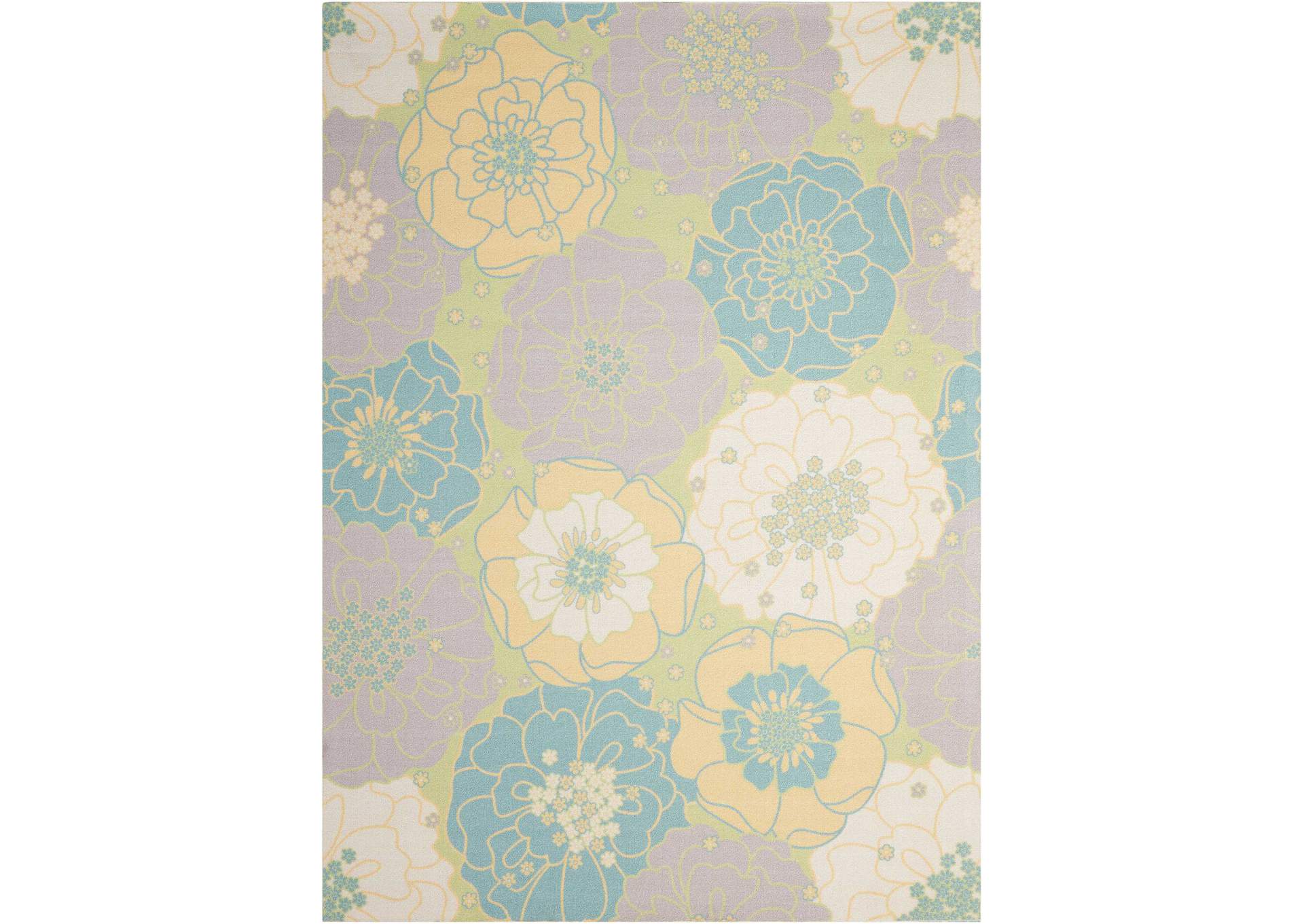 Nourison Home & Garden RS021 Green 5'x8' Area Rug,Nourison