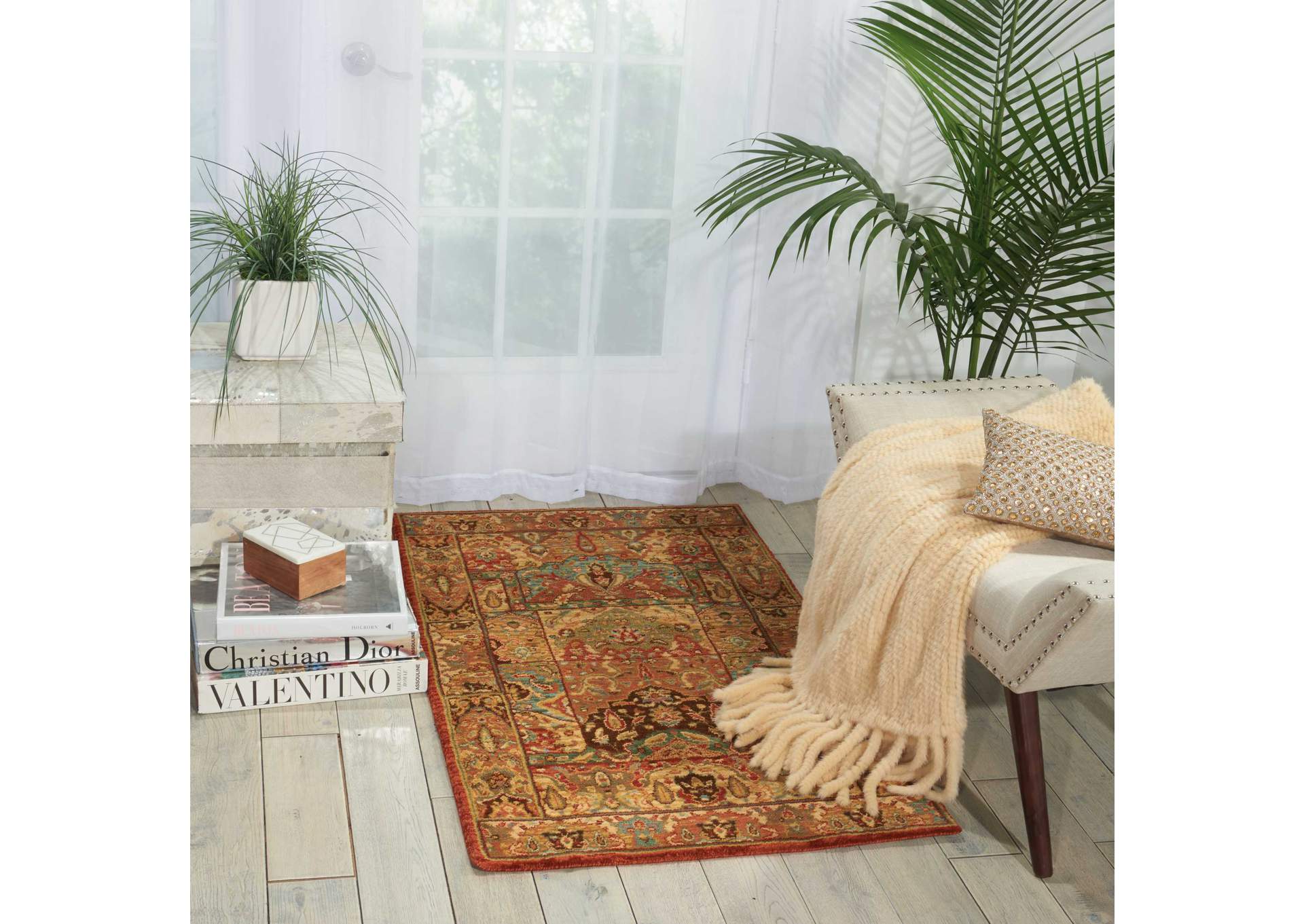 Nourison Living Treasures LI02 Multicolor 12' Runner Hallway Rug,Nourison