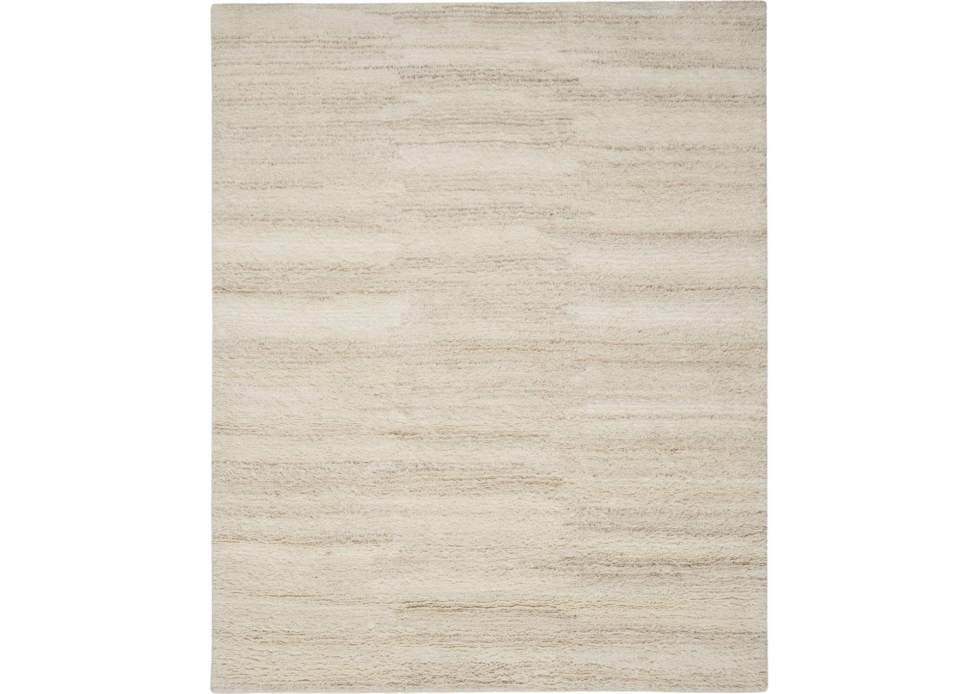 Calvin Klein Agadir 8' x 10' Beige Ribbed Shag Area Rug,Nourison