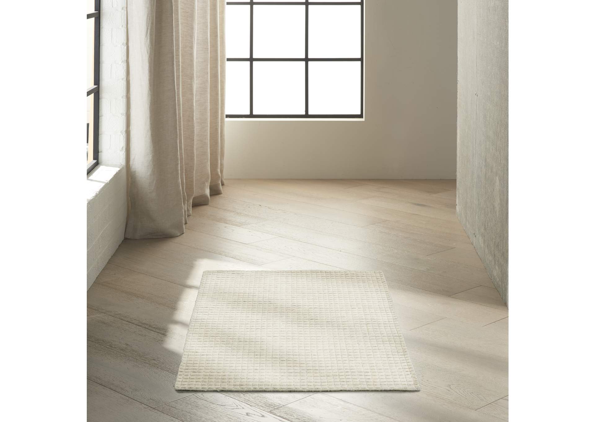 Calvin Klein Pretoria 2' x 3' Ivory Modern Area Rug,Nourison