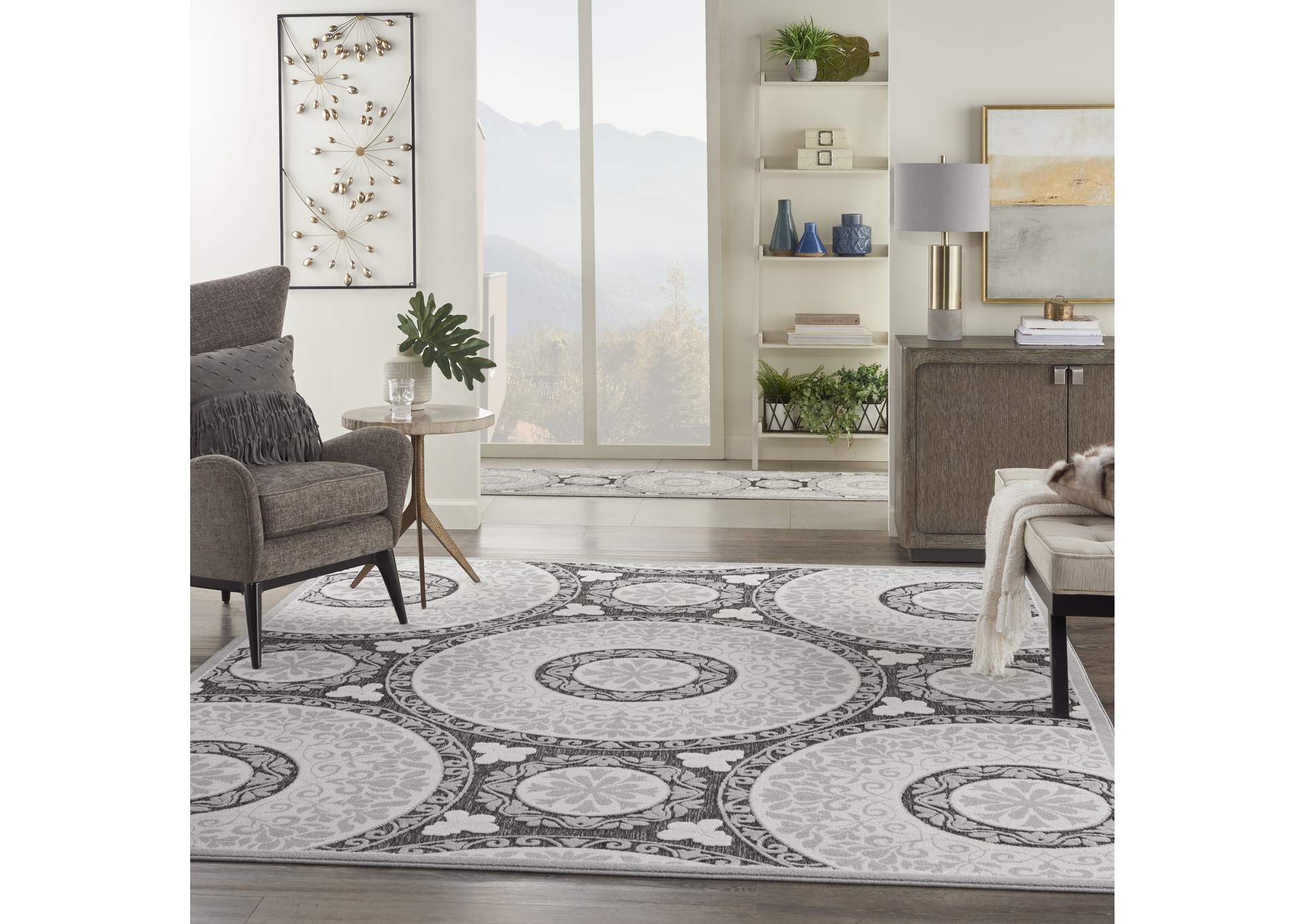 Nourison Key Largo 9'x12' Grey Area Rug,Nourison