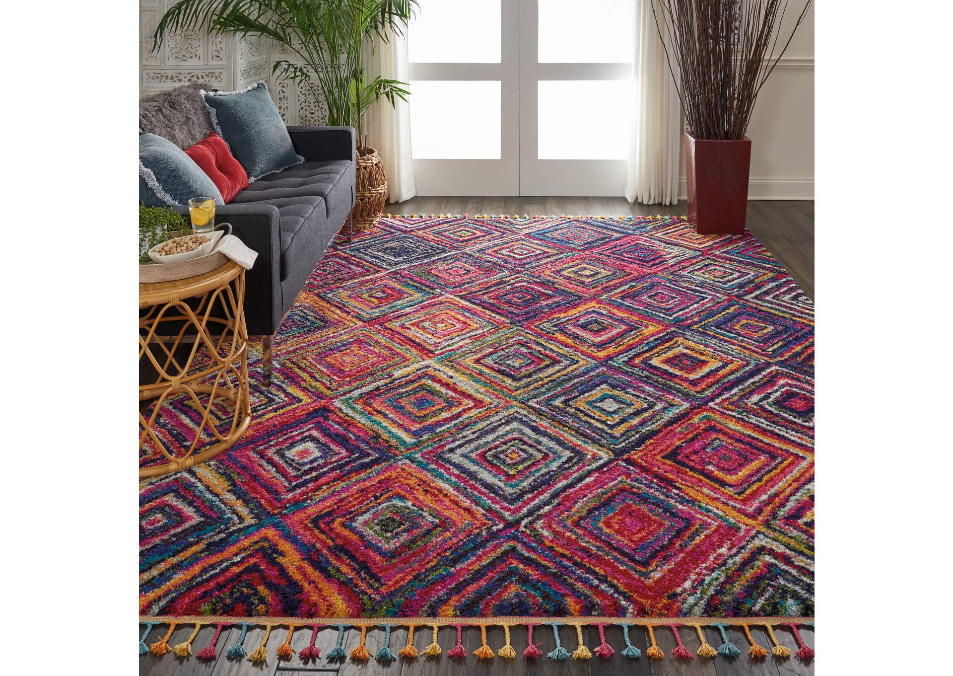 Nourison Nomad NMD01 Red 8'x11' Oversized Rug,Nourison