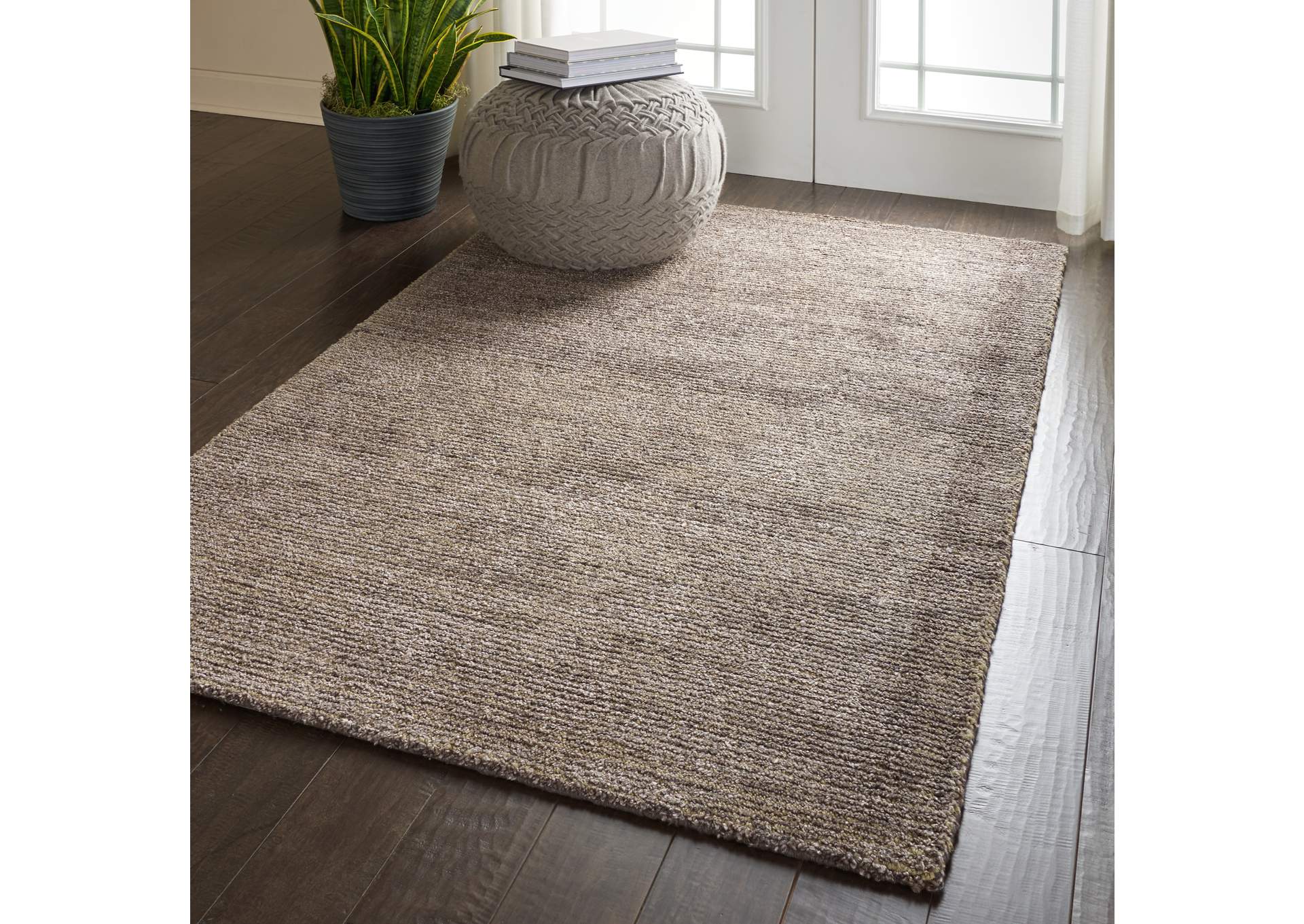 Nourison Weston WES01 Grey 5'x8' Contemporary Area Rug,Nourison